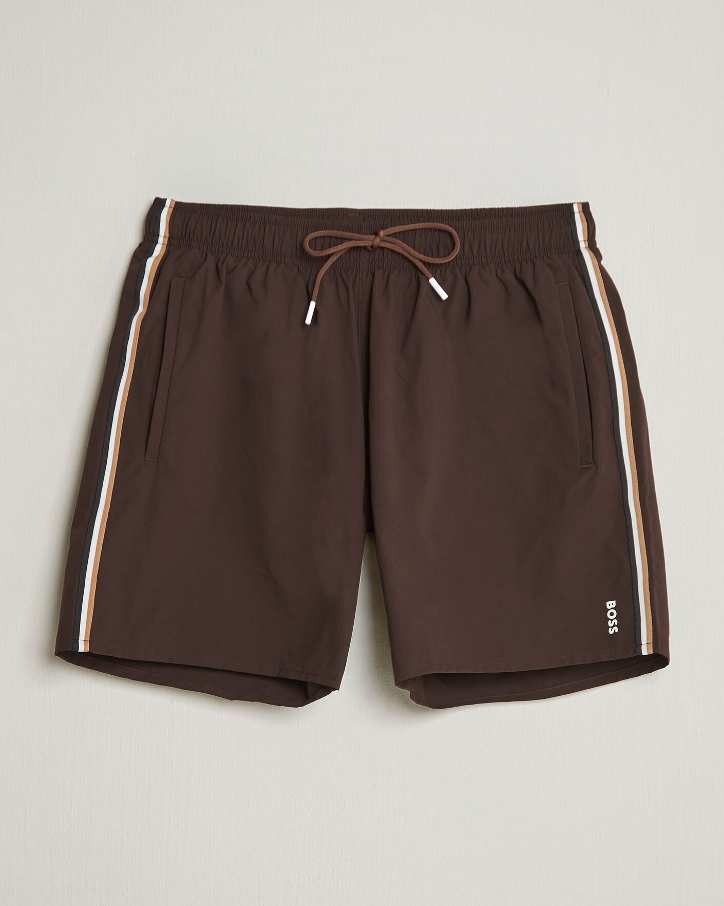 Men | Swimwear | BOSS BLACK | Iconic Swimshorts Dark Brown