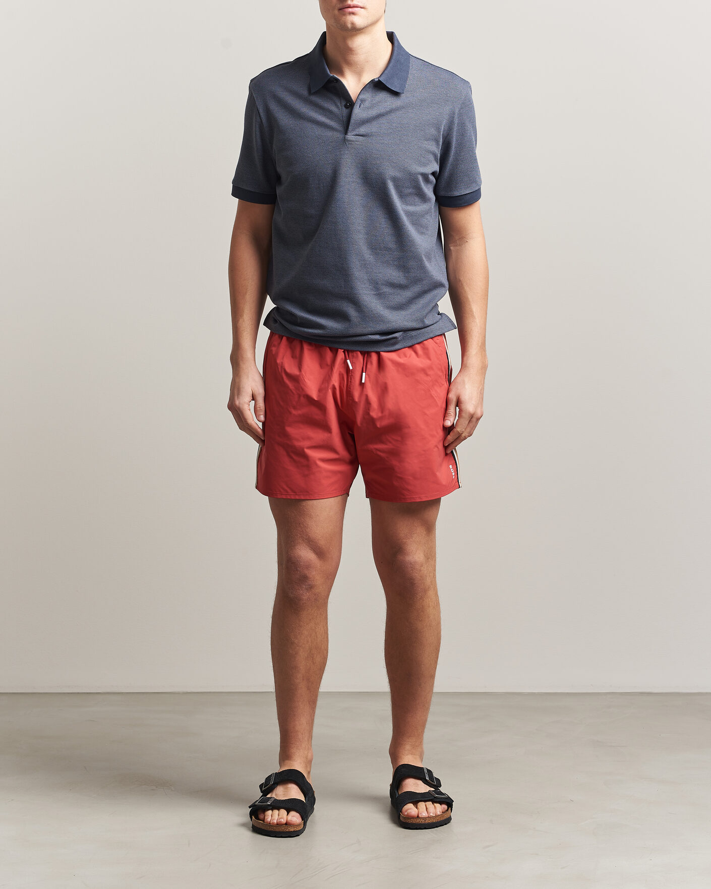 Men | Swimwear | BOSS BLACK | Iconic Swimshorts Dark Red