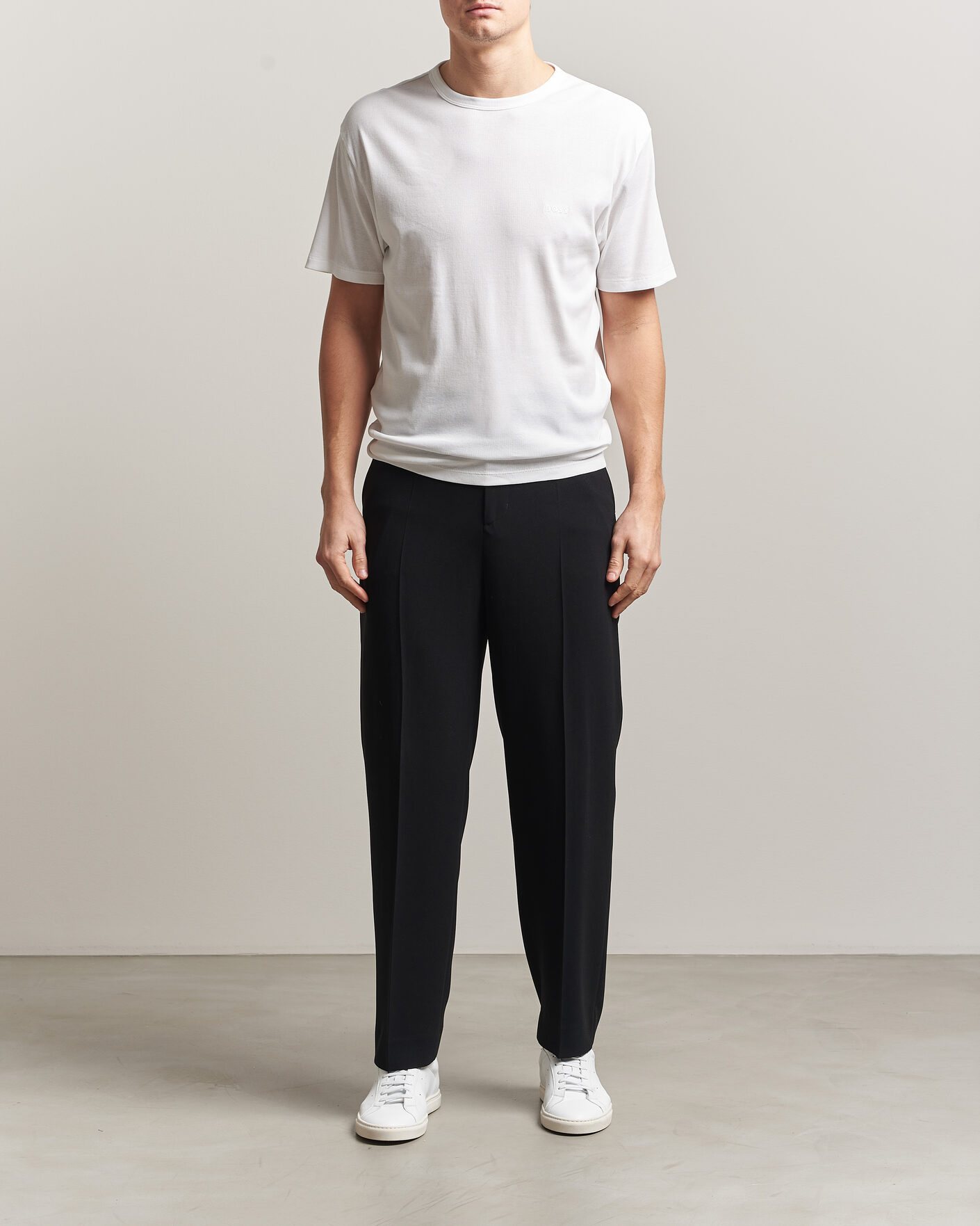 Men | T-Shirts | BOSS BLACK | 2-Pack Ribbed T-Shirt White