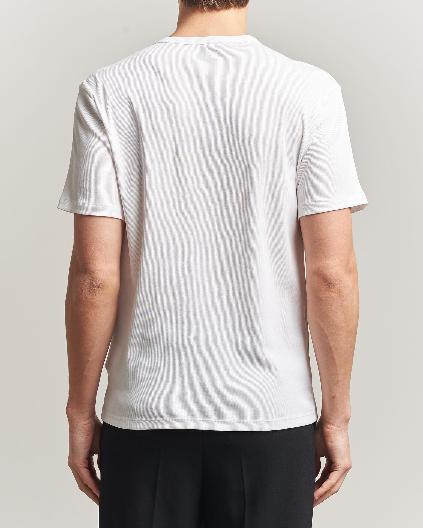 Men | T-Shirts | BOSS BLACK | 2-Pack Ribbed T-Shirt White/Black