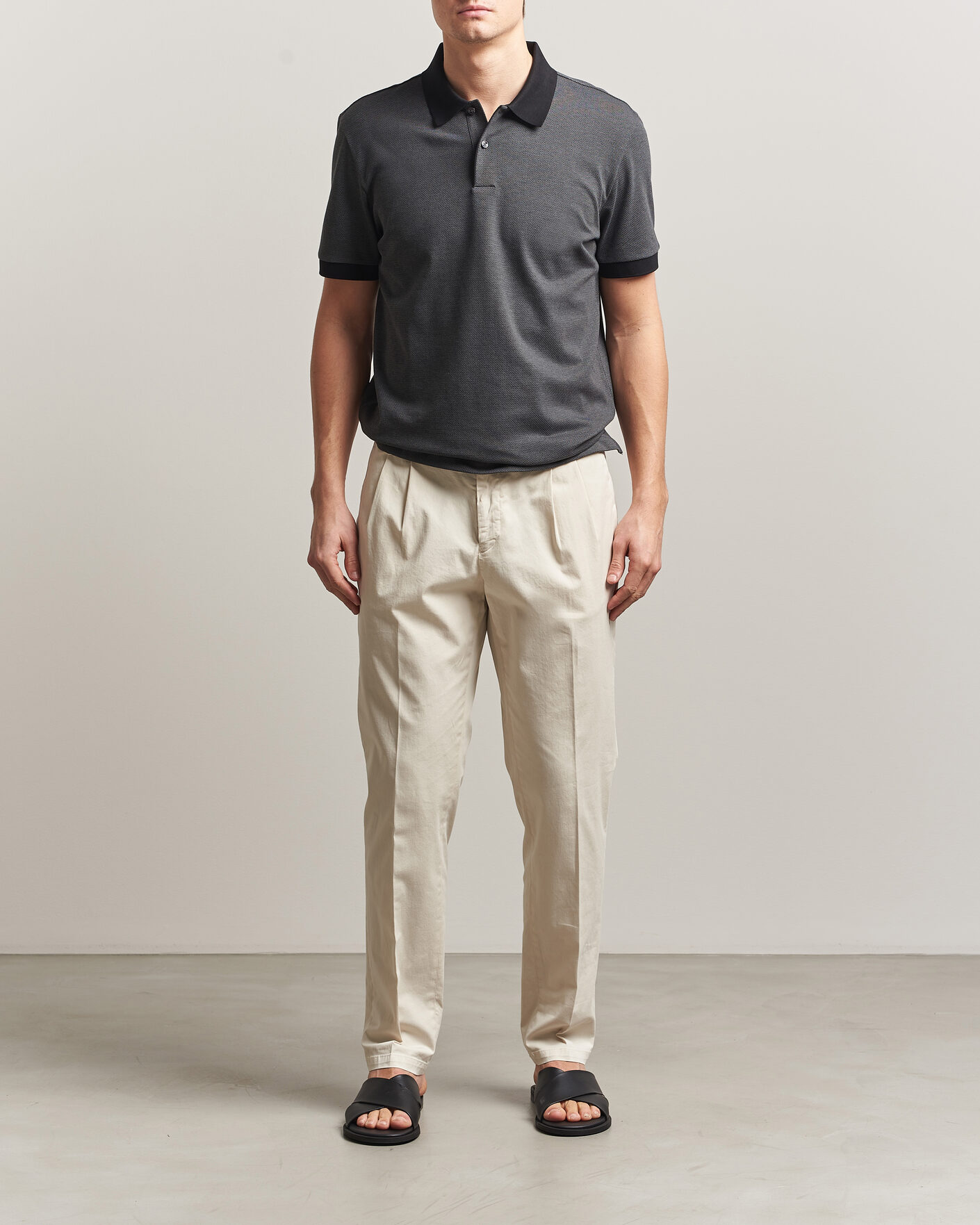 Men | Polo Shirts | BOSS BLACK | Parlay Jersey Polo Black