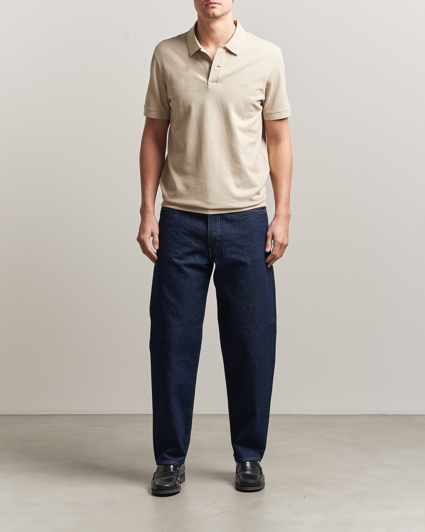 Men | Polo Shirts | BOSS BLACK | Pallas Polo Open Beige