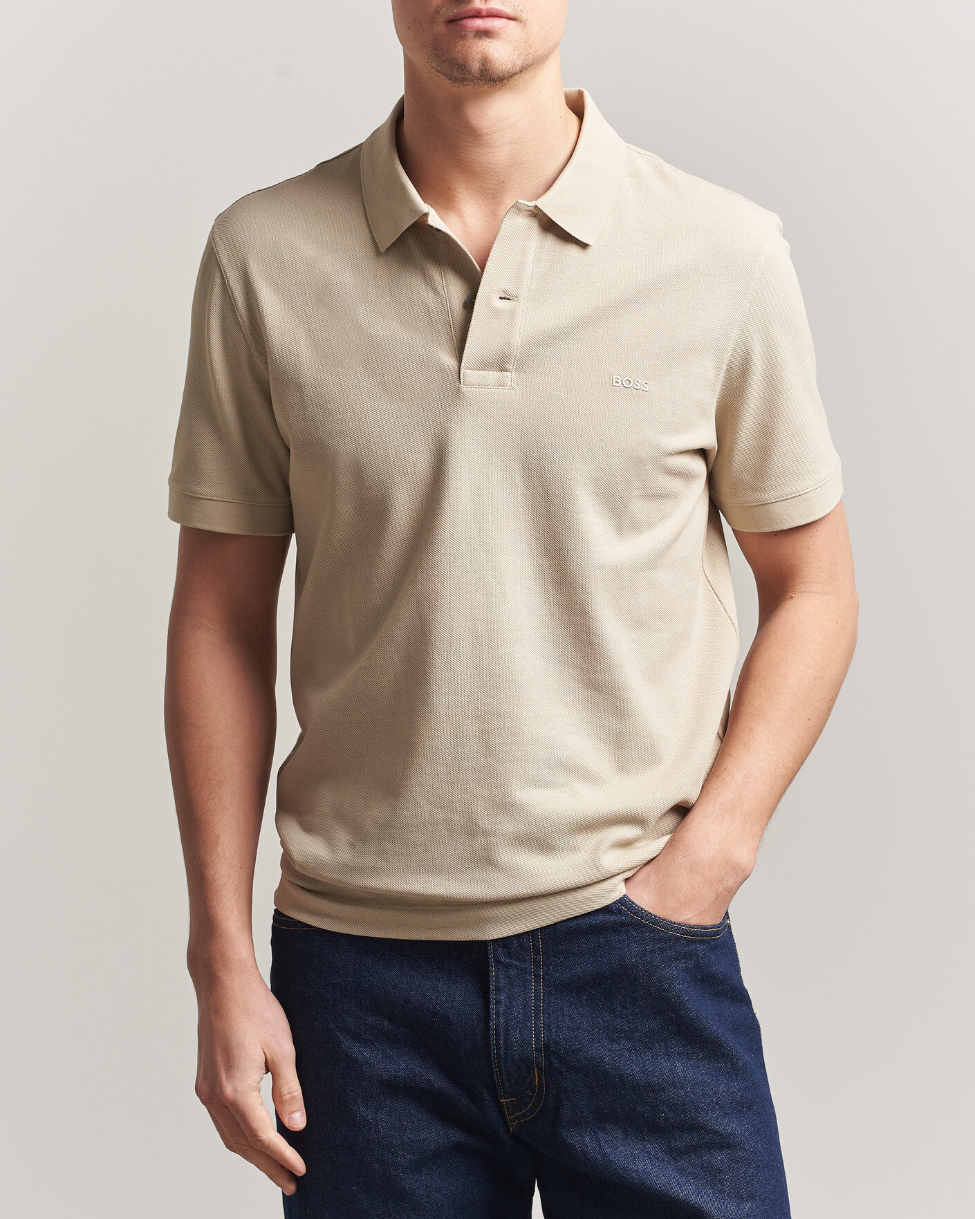 Men | Polo Shirts | BOSS BLACK | Pallas Polo Open Beige