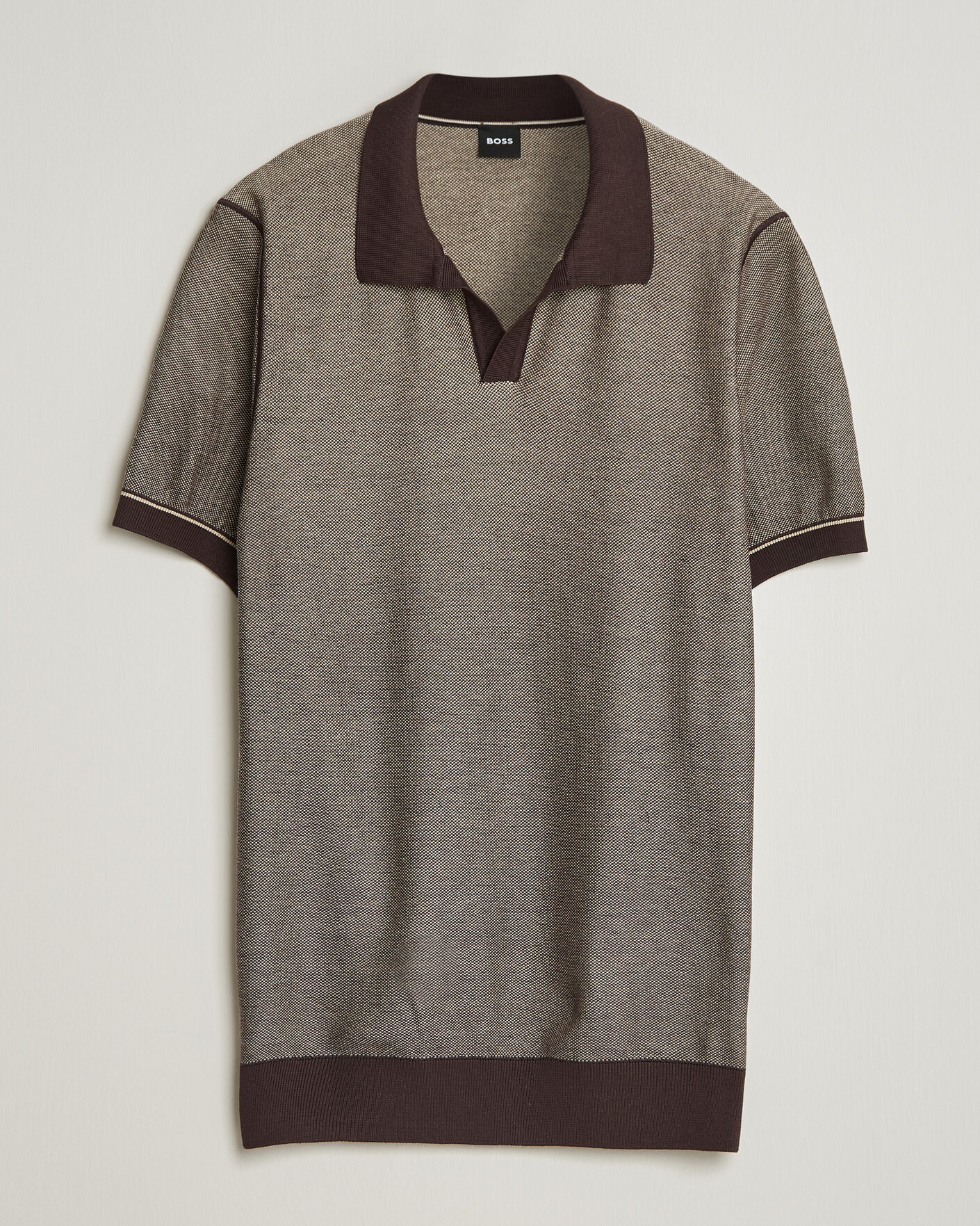 Men | Polo Shirts | BOSS BLACK | Narciso Knitted Polo Dark Brown