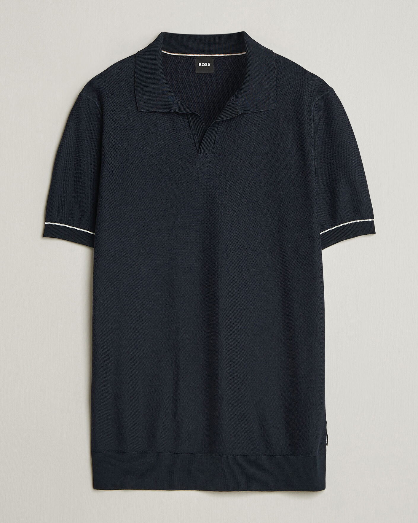 Men | Polo Shirts | BOSS BLACK | Narciso Knitted Polo Dark Blue