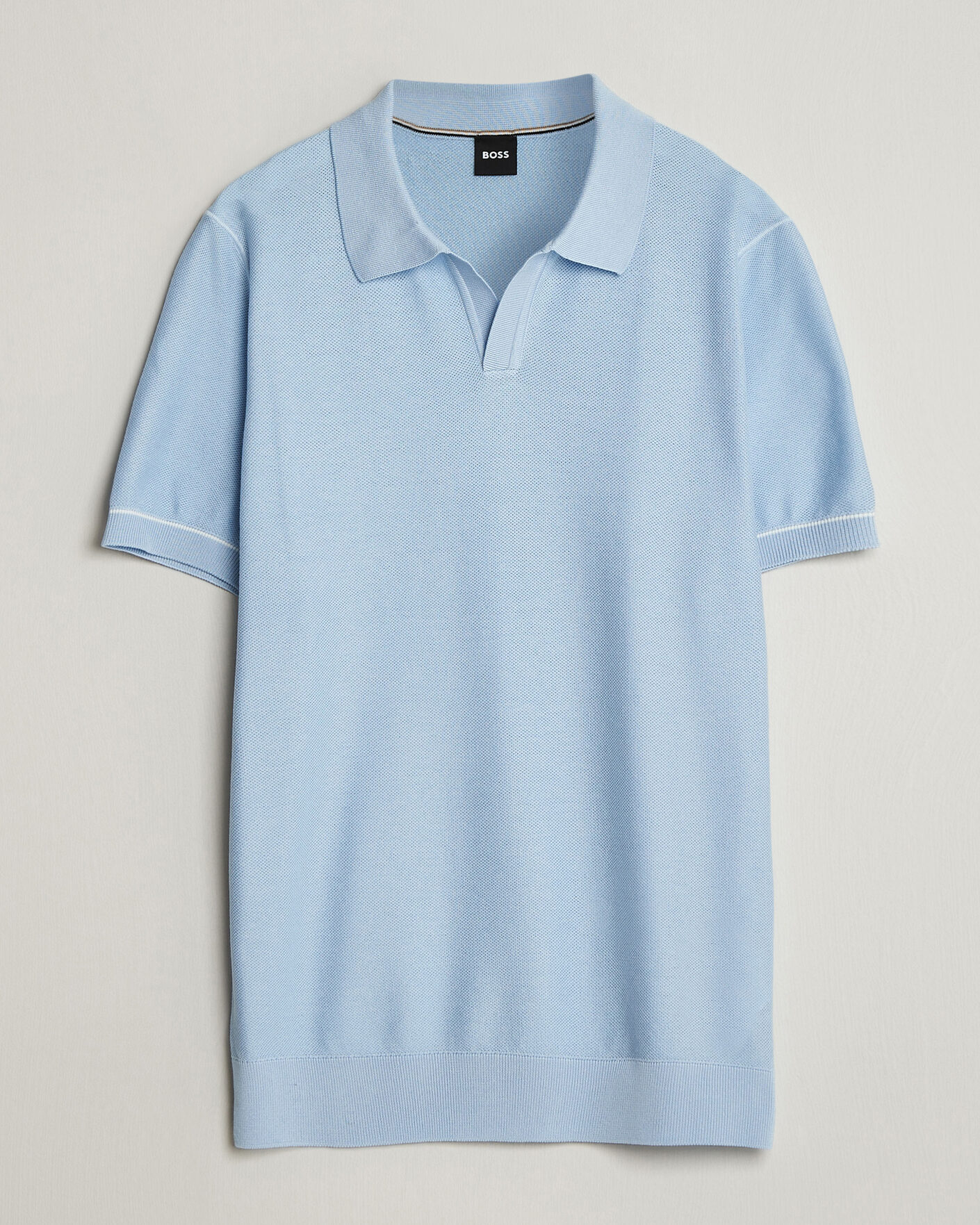 Men | Polo Shirts | BOSS BLACK | Narciso Knitted Polo Light Blue