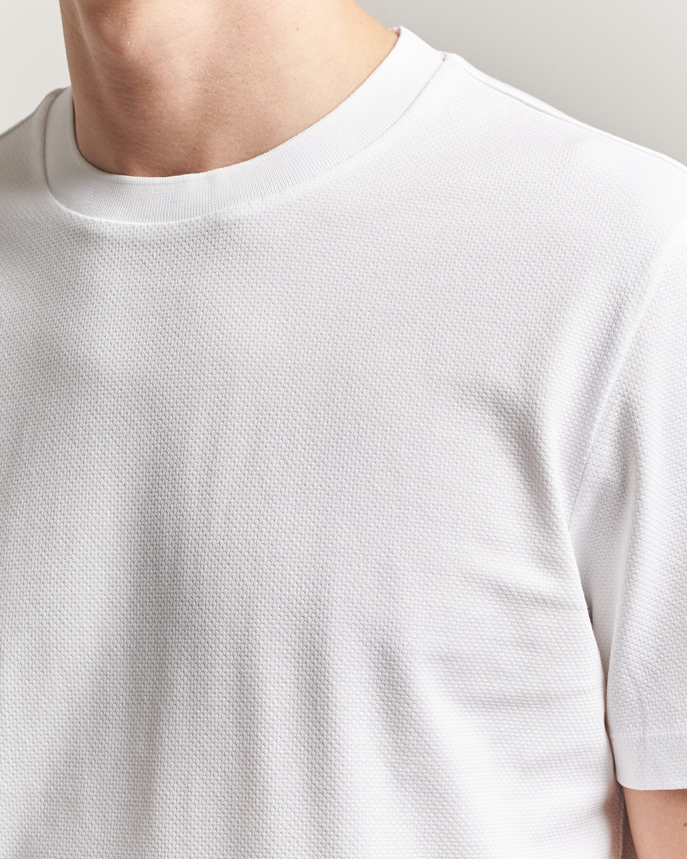 Men | T-Shirts | BOSS BLACK | Thompson Structured T-Shirt White