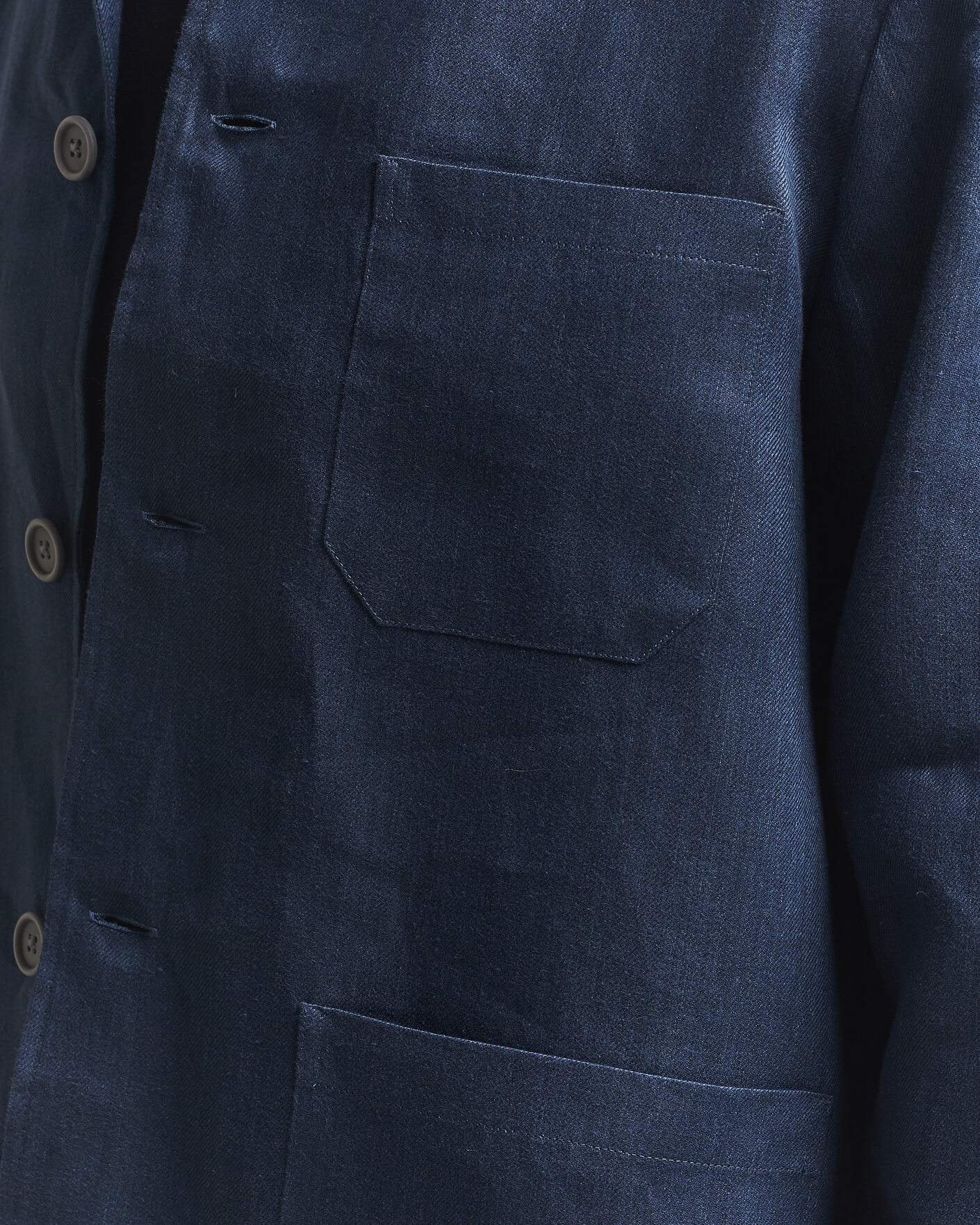 Men | Shirts | BOSS BLACK | Cai Linen Overshirt Dark Blue
