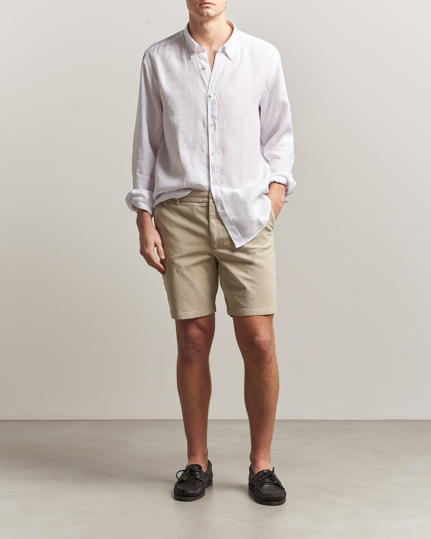 Men | Shirts | BOSS BLACK | Liam Linen Shirt White