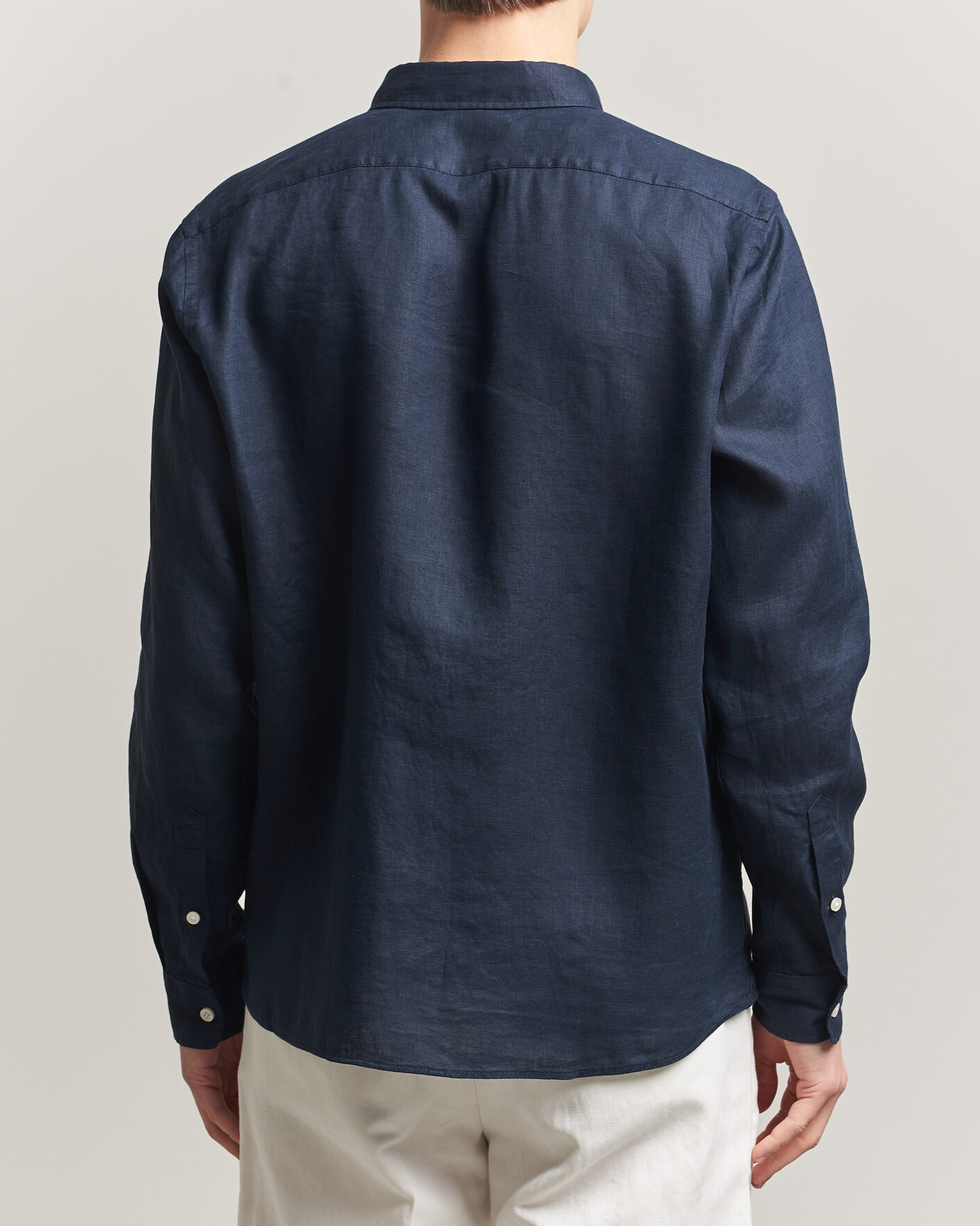 Men | Shirts | BOSS BLACK | Liam Linen Shirt Dark Blue