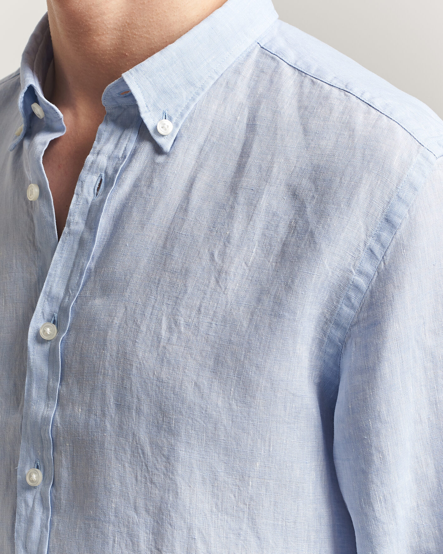 Men | Shirts | BOSS BLACK | Liam Linen Shirt Light Blue
