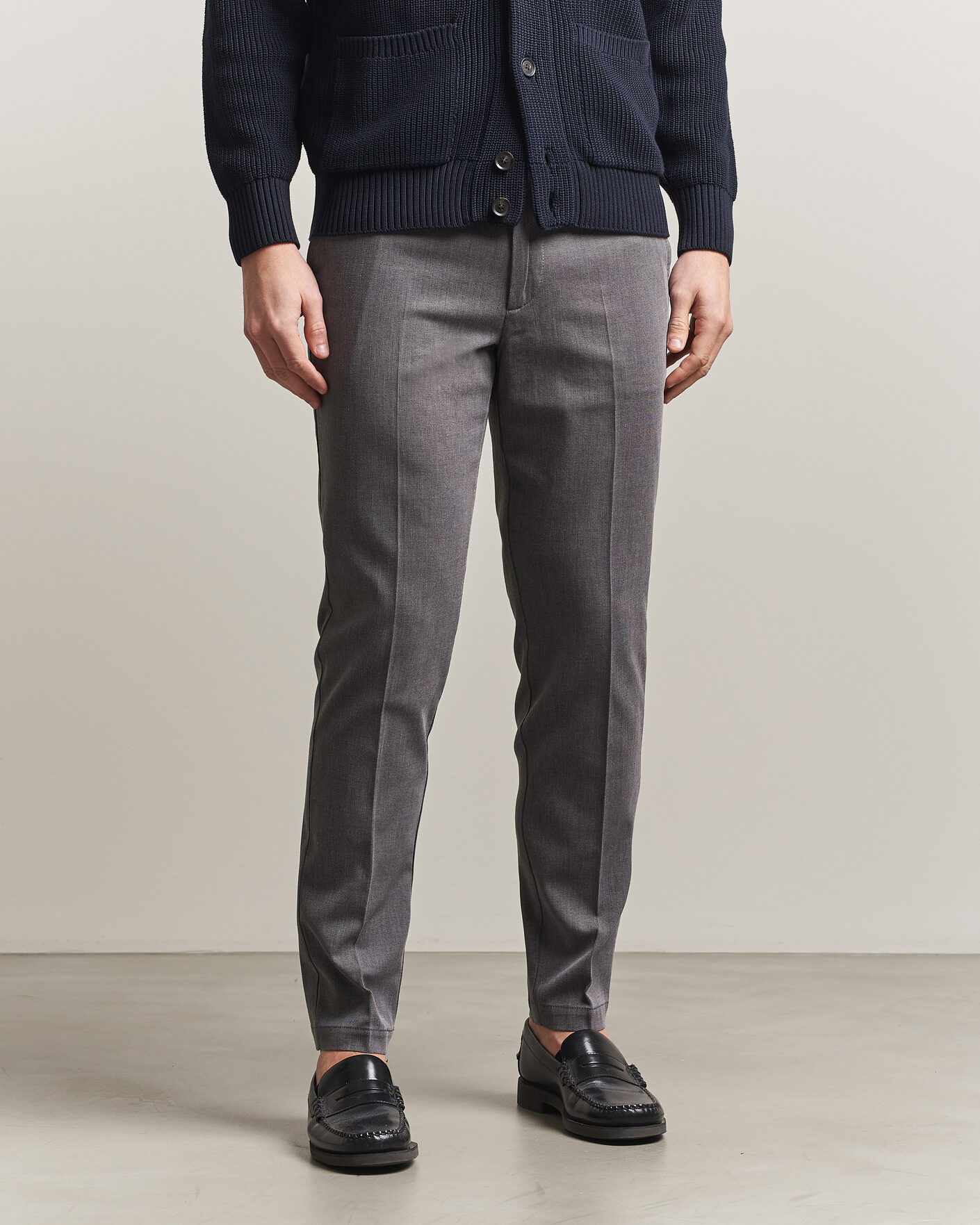 Men | Trousers | BOSS BLACK | Kaiton Structured Chinos Black