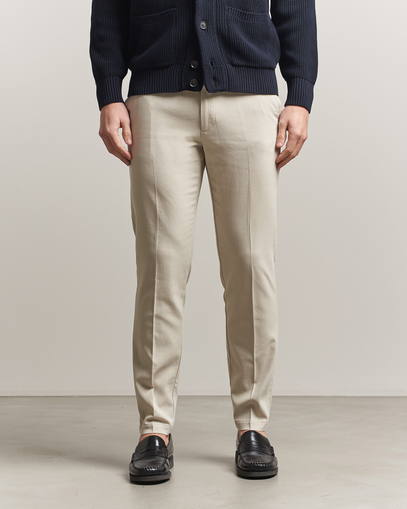 BOSS BLACK Kaiton Structured Chinos Open Beige at CareOfCarl.com