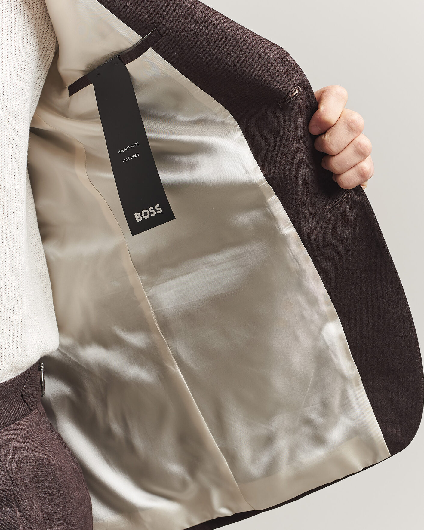 Men | Blazers | BOSS BLACK | Hutson Linen Suit Blazer Dark Brown