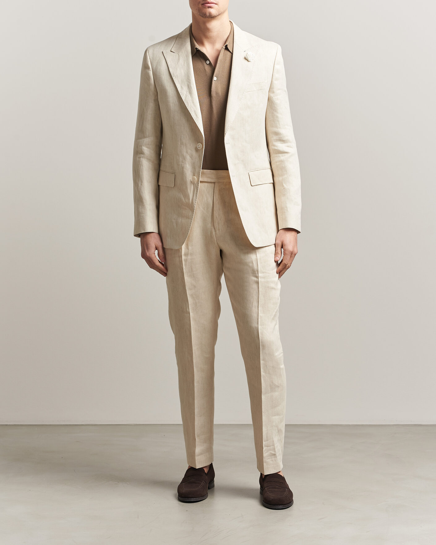 Men | Blazers | BOSS BLACK | Hutson Linen Suit Blazer Open Beige