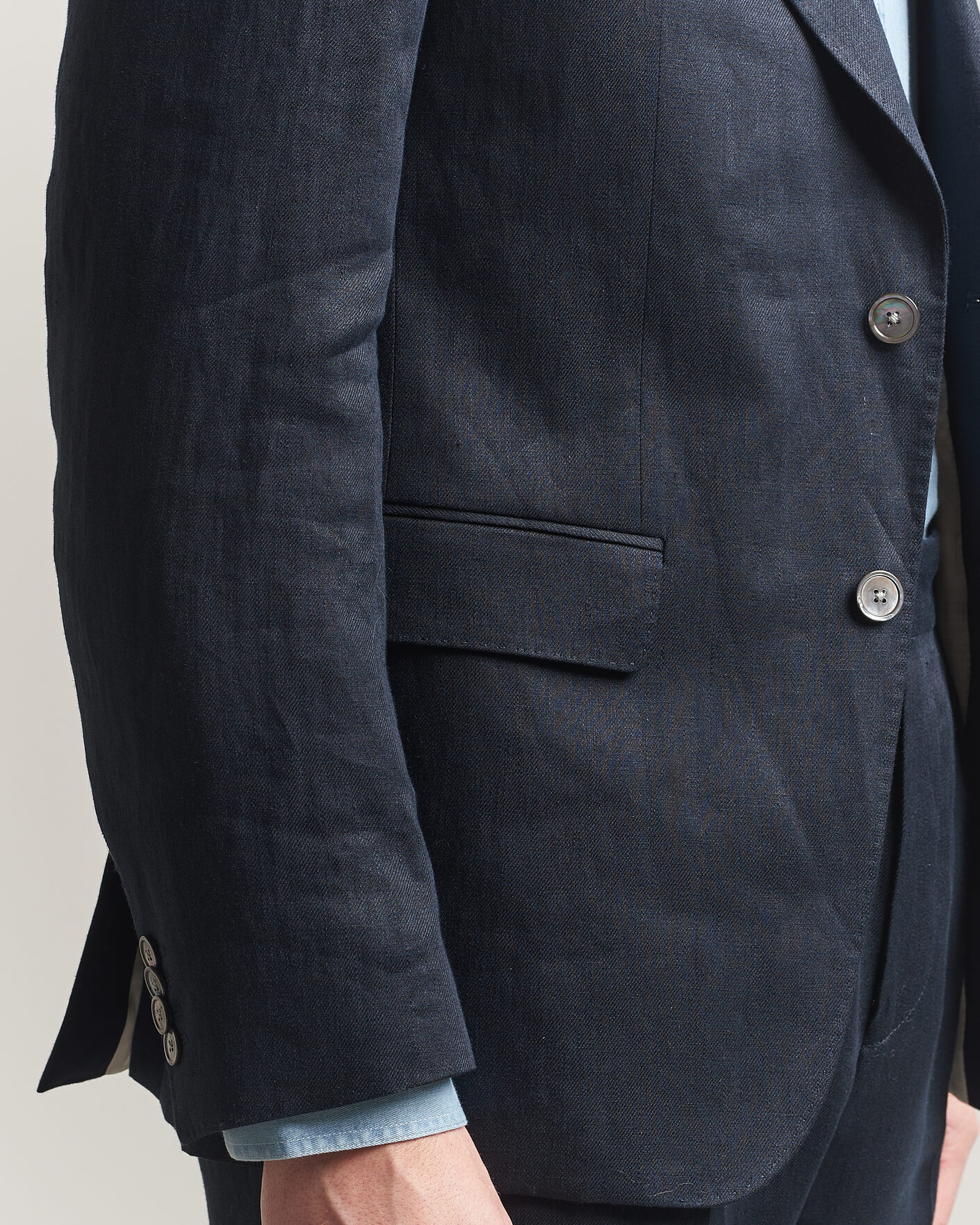 Men | Blazers | BOSS BLACK | Hutson Linen Suit Blazer Dark Blue