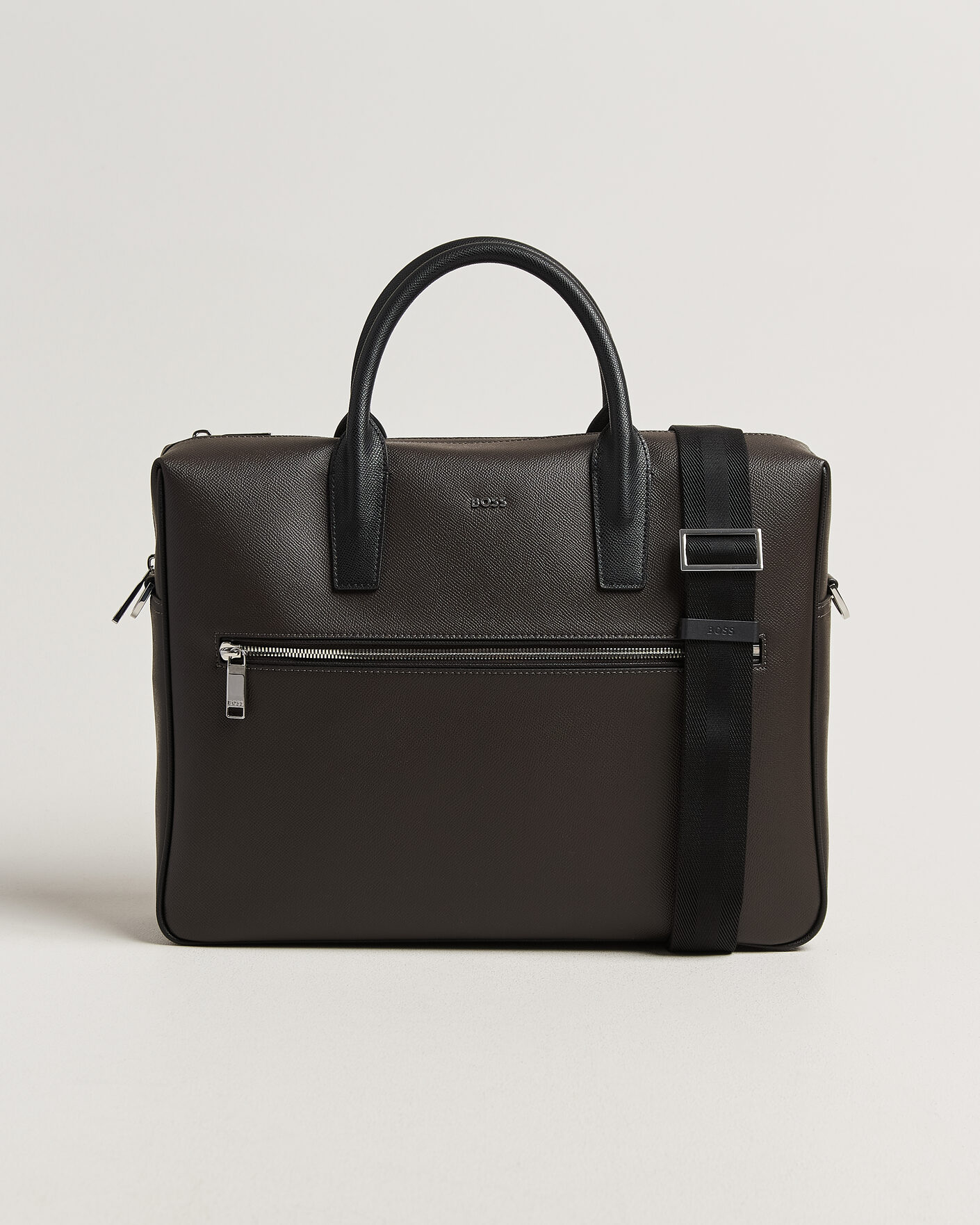Men | Bags | BOSS BLACK | Daxter Leather Briefcase Dark Brown