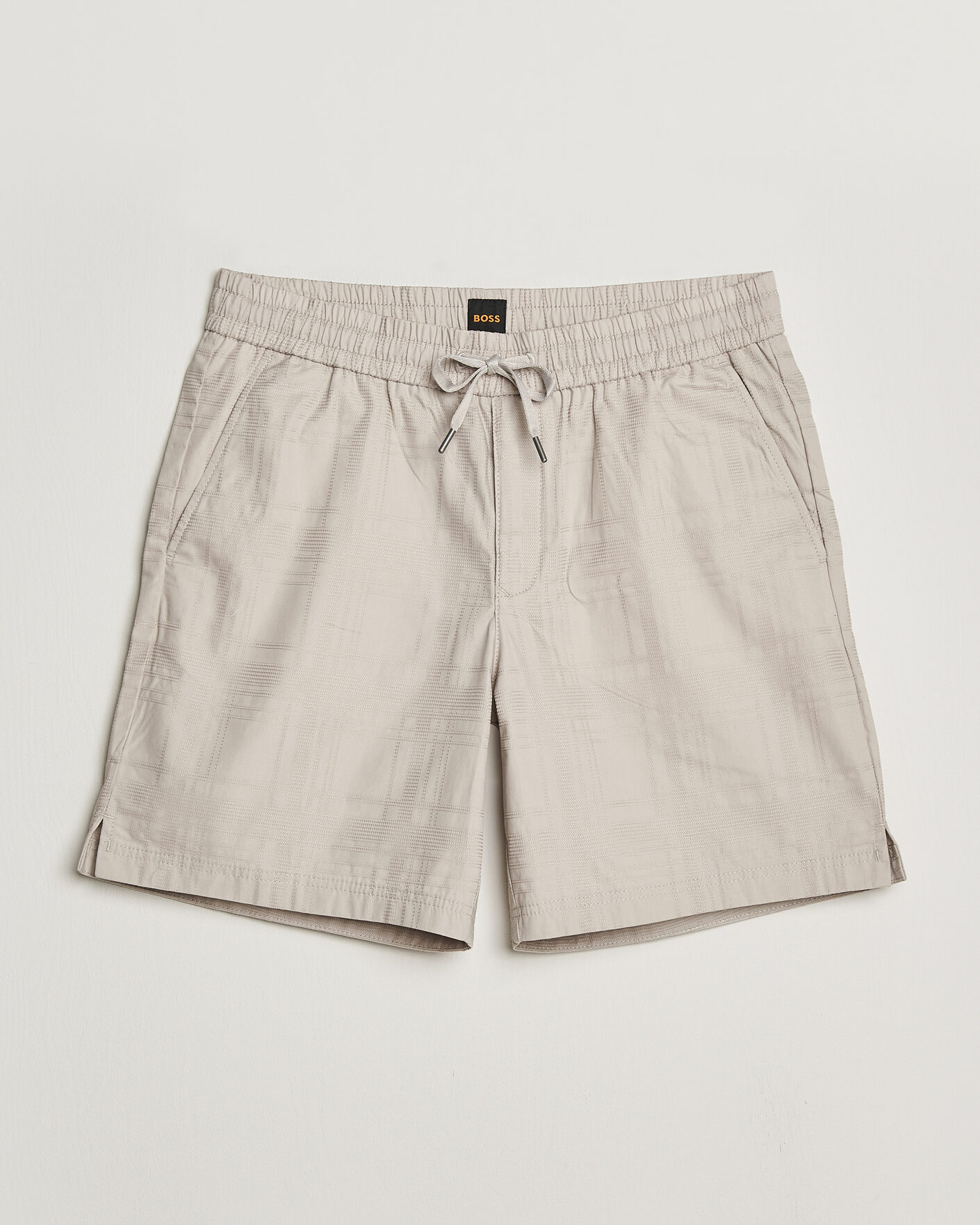 Men | Shorts | BOSS ORANGE | Sandrew Cotton Drawstring Shorts Open Grey
