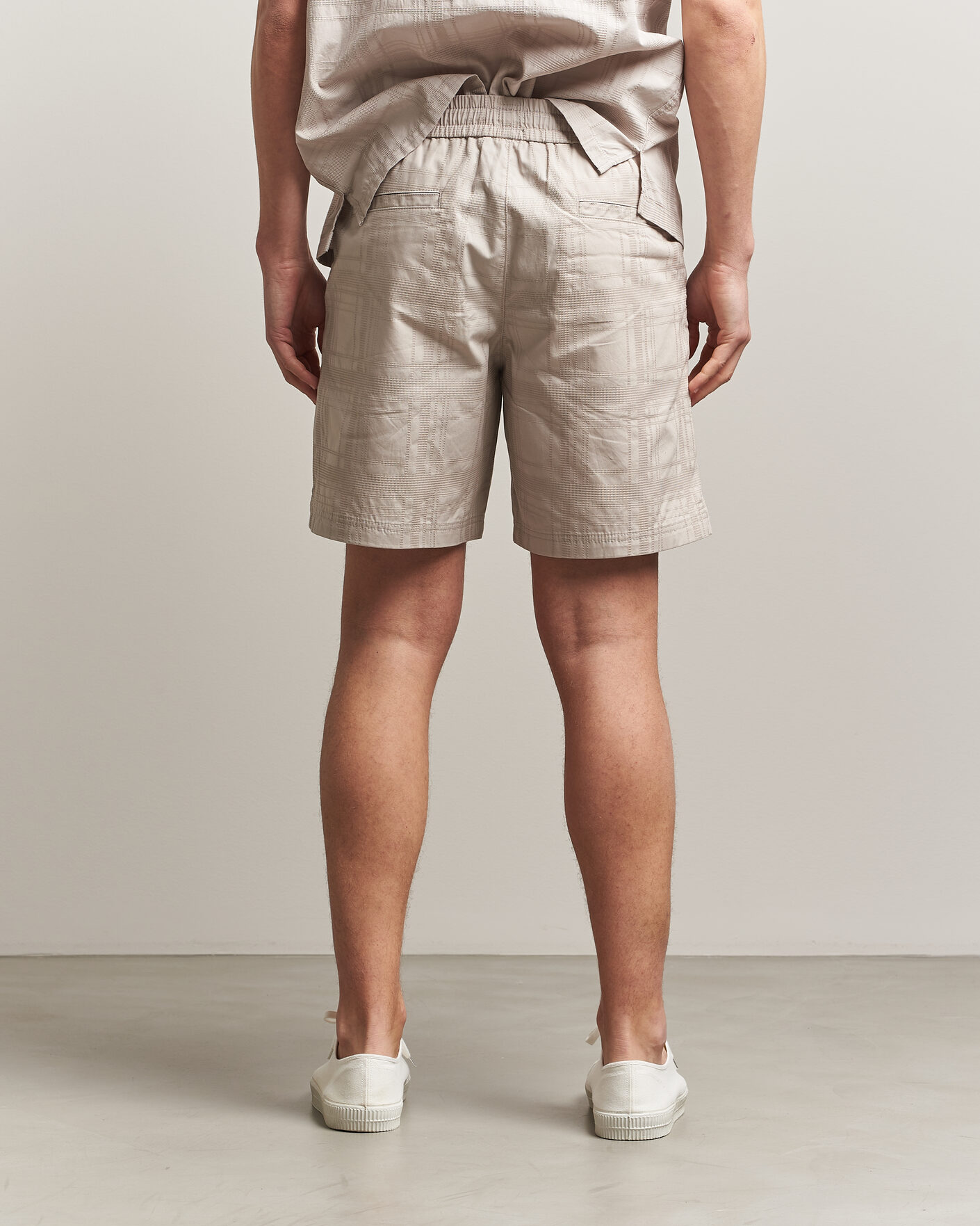 Men | Shorts | BOSS ORANGE | Sandrew Cotton Drawstring Shorts Open Grey