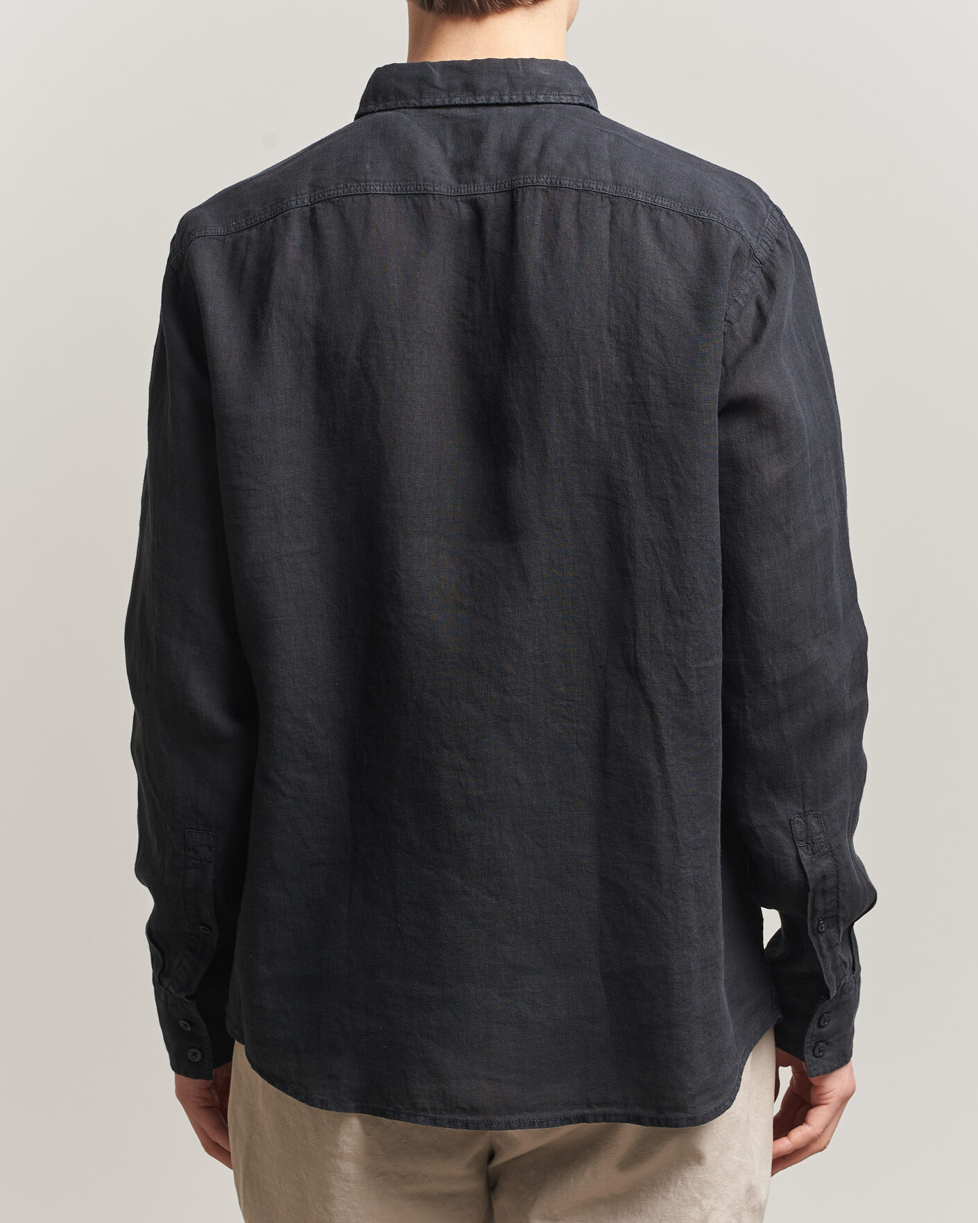 Men | Shirts | BOSS ORANGE | Relegant Linen Shirt Black