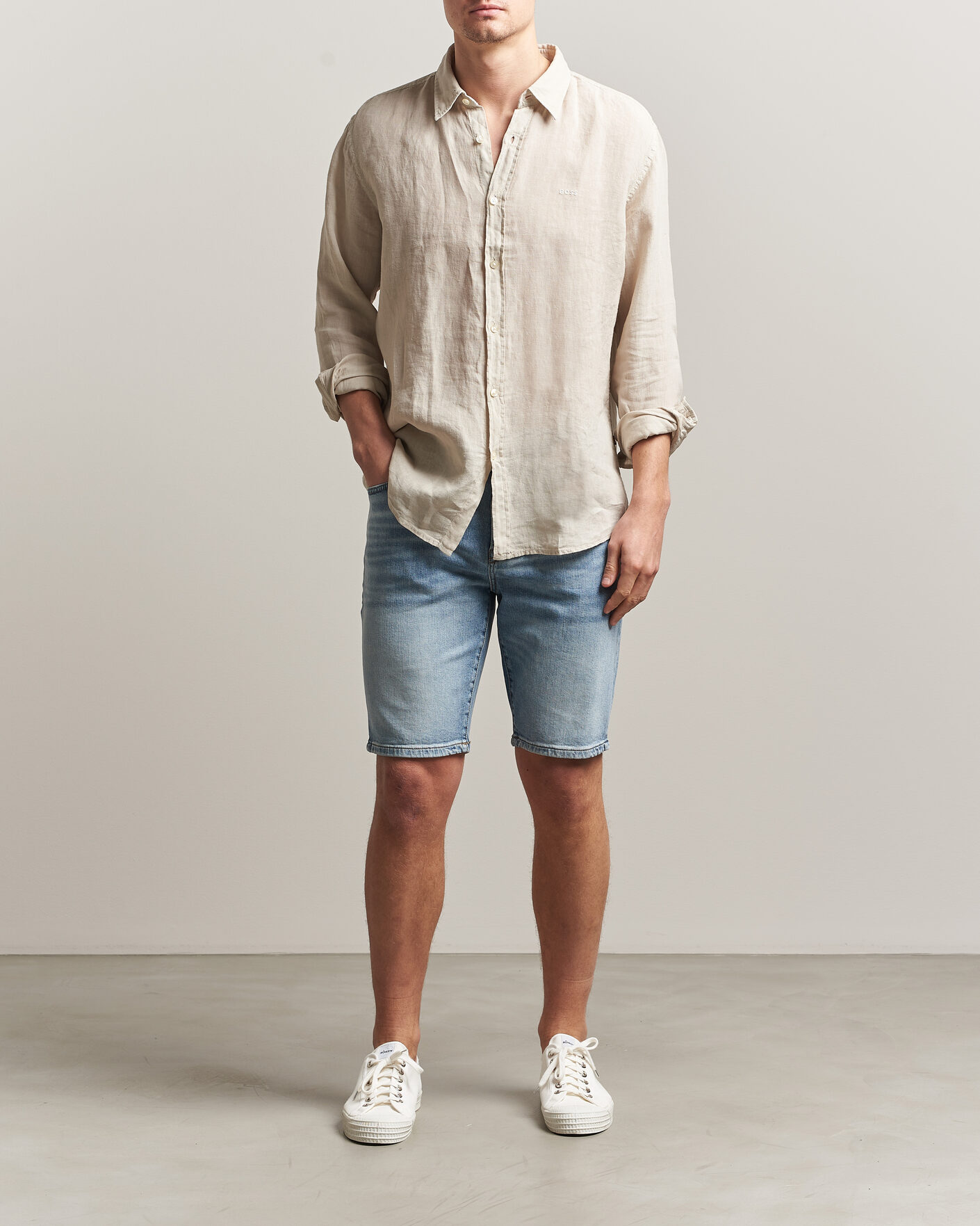 Men | Shorts | BOSS ORANGE | Re.Maine Denim Shorts Light Blue