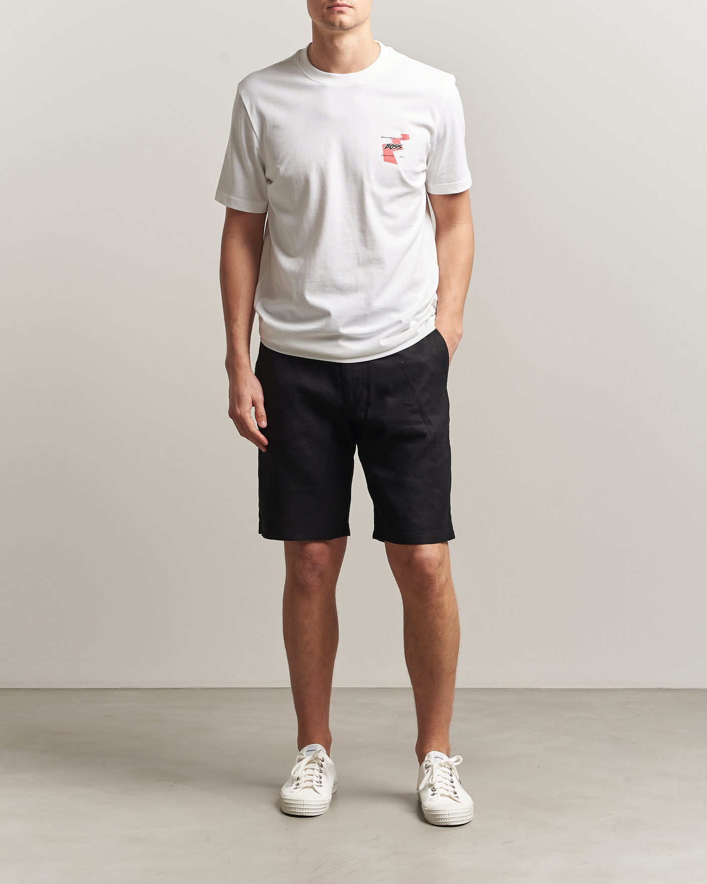 Men | T-Shirts | BOSS ORANGE | Movement Printed Crew Neck T-Shirt Natural