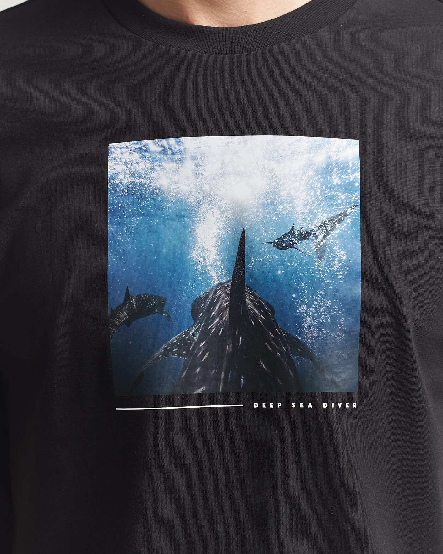 Men | T-Shirts | BOSS ORANGE | Creature Printed Crew Neck T-Shirt Black