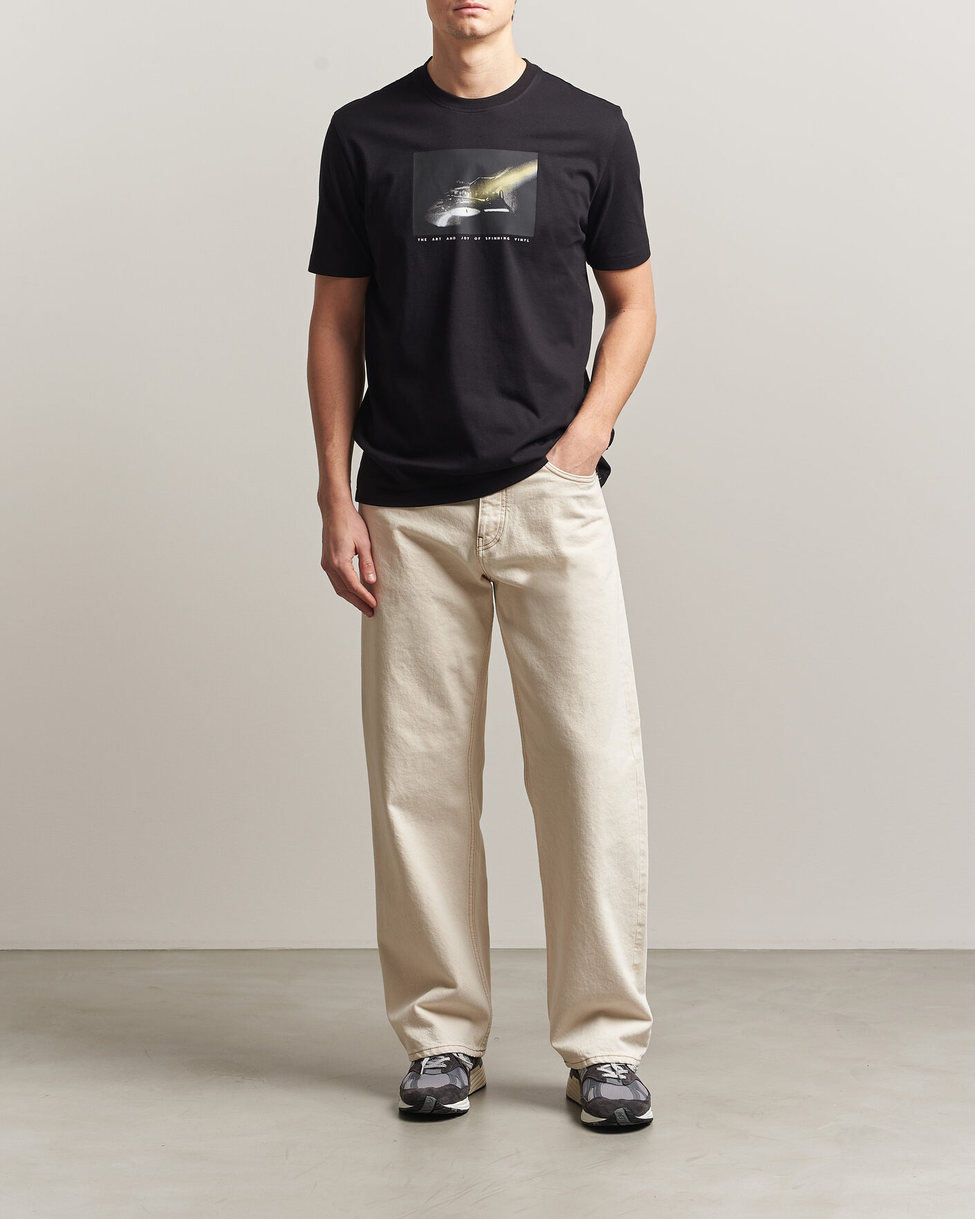 Men | T-Shirts | BOSS ORANGE | DJ Printed Crew Neck T-Shirt Black