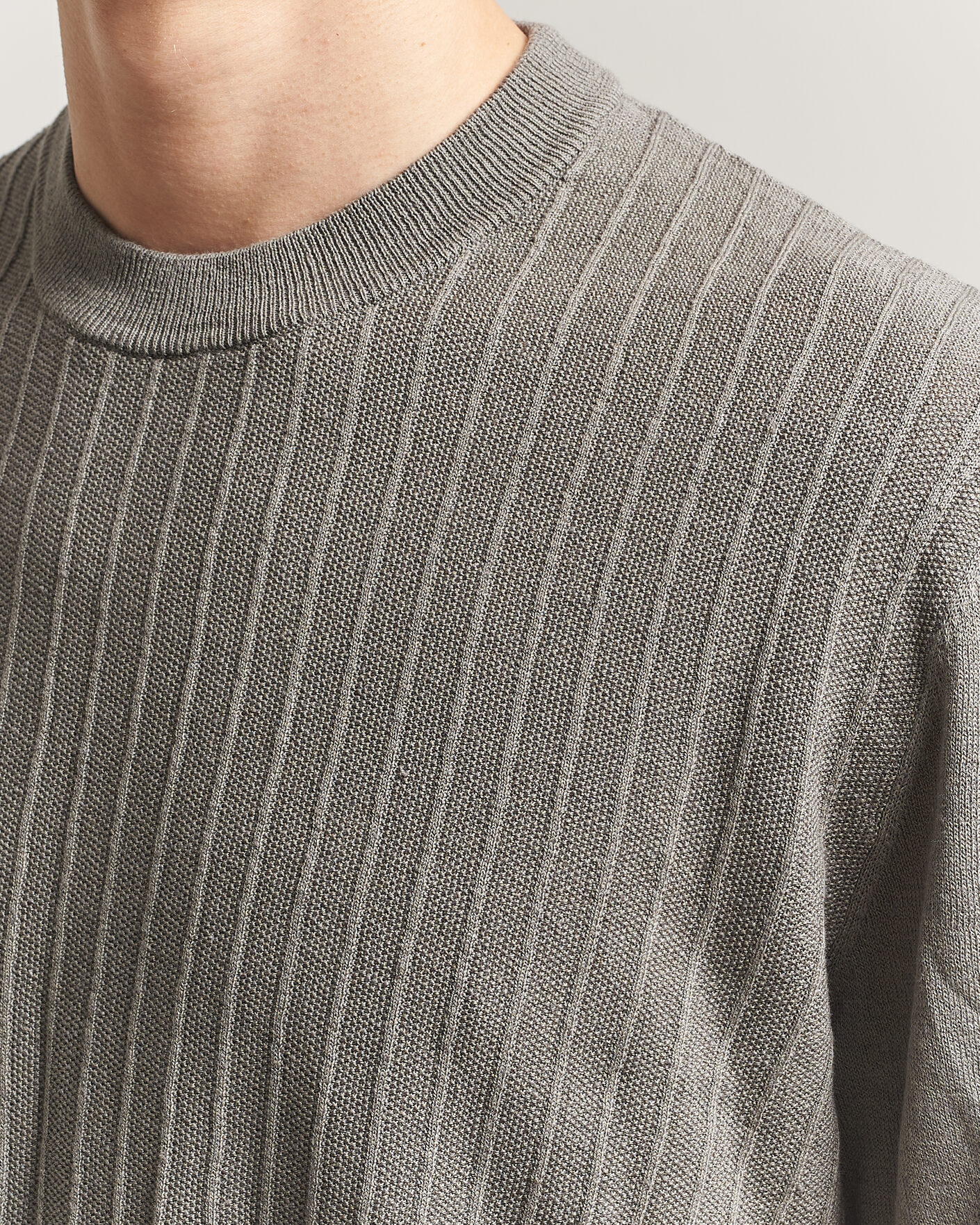 Men | T-Shirts | BOSS ORANGE | Kajordino Linen/Cotton Knitted T-Shirt Green