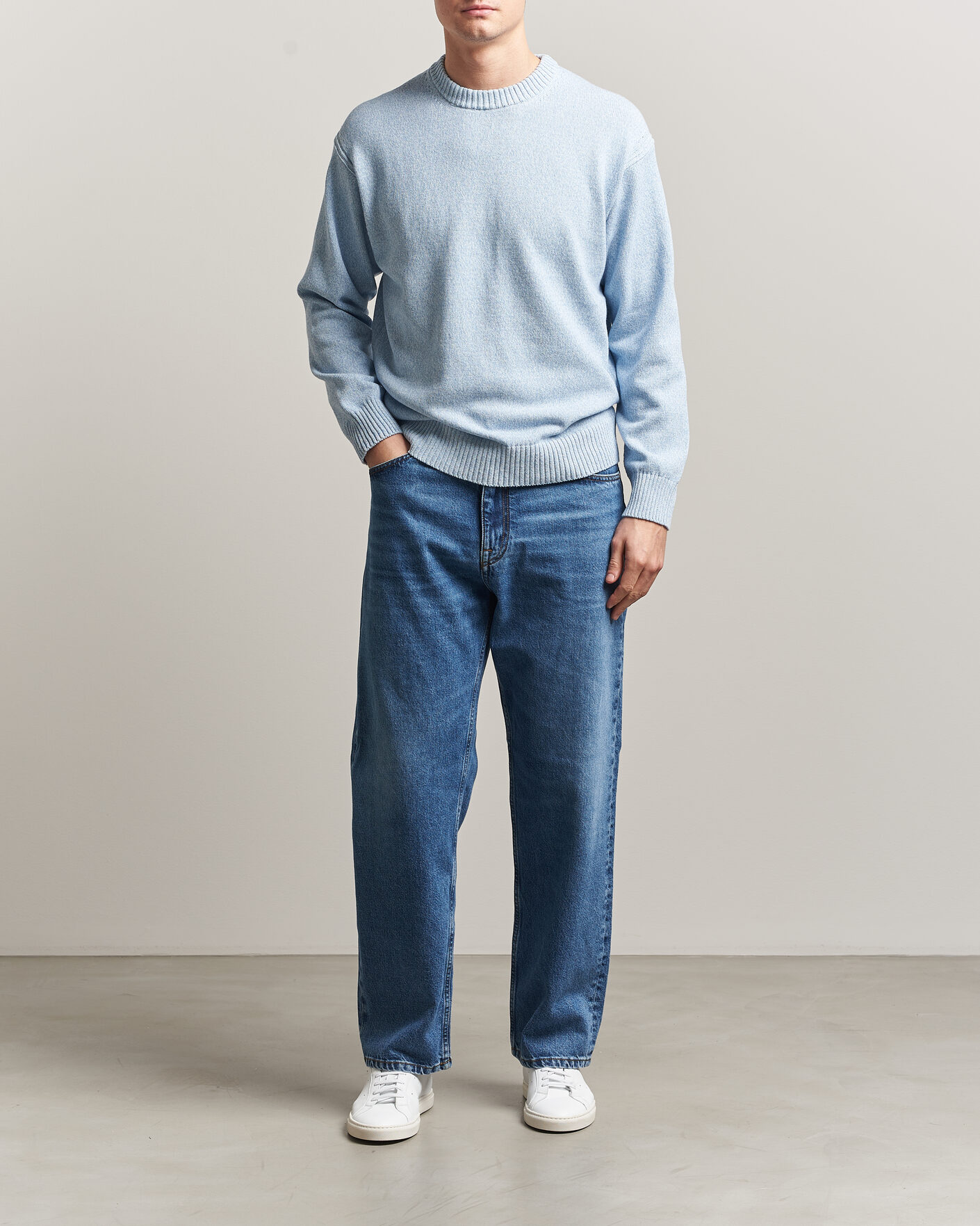 Men | Sweaters & Knitwear | BOSS ORANGE | Kerlino Knitted Sweater Light Blue