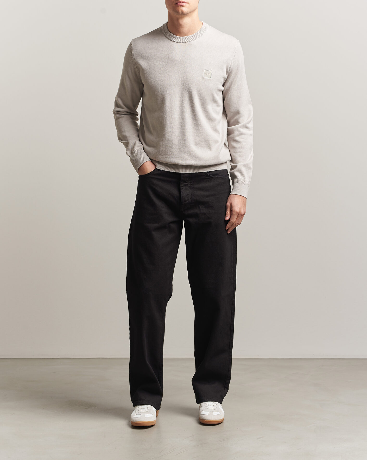Men | Sweaters & Knitwear | BOSS ORANGE | Kanovano Knitted Sweater Beige