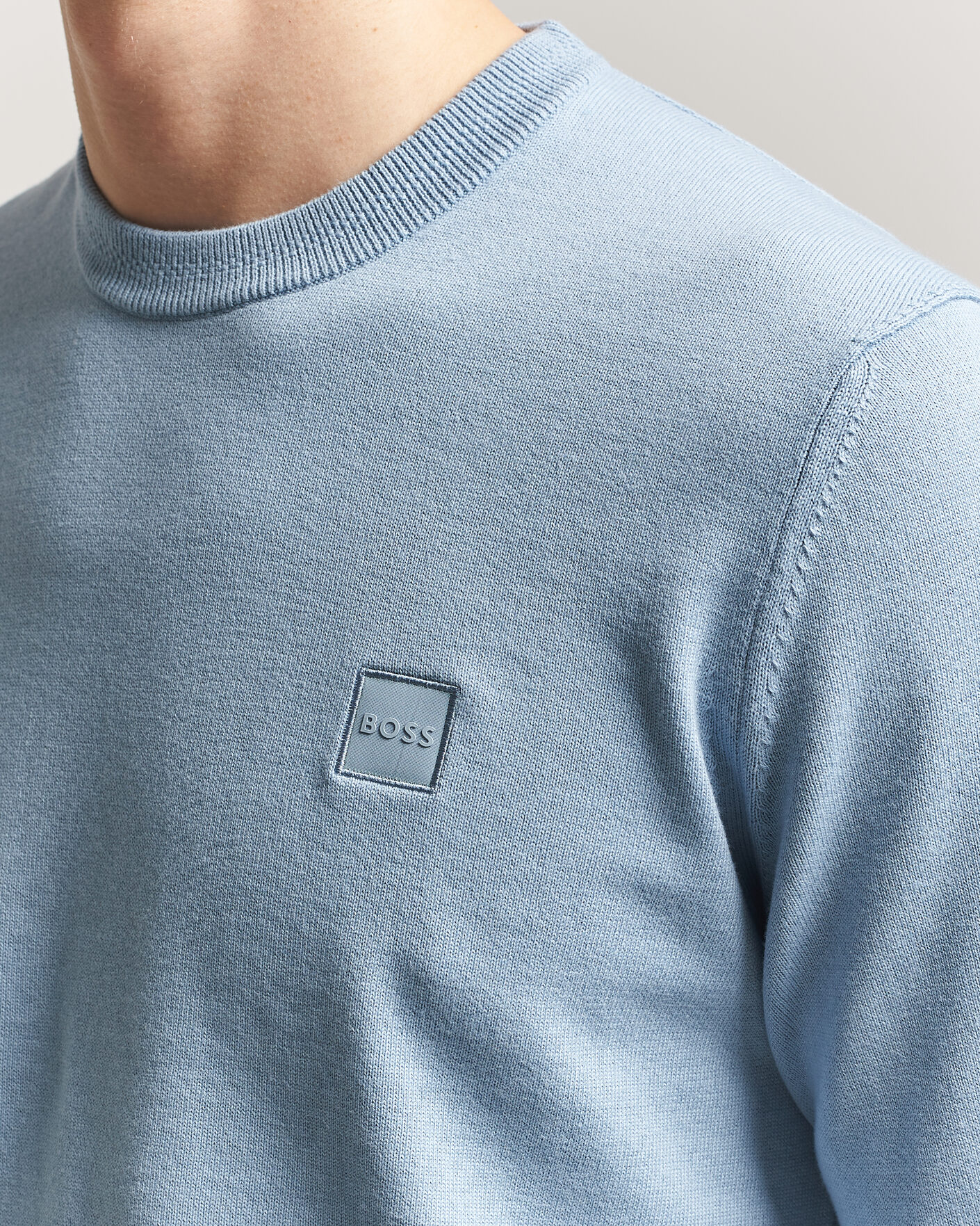 Men | Sweaters & Knitwear | BOSS ORANGE | Kanovano Knitted Sweater Light Blue