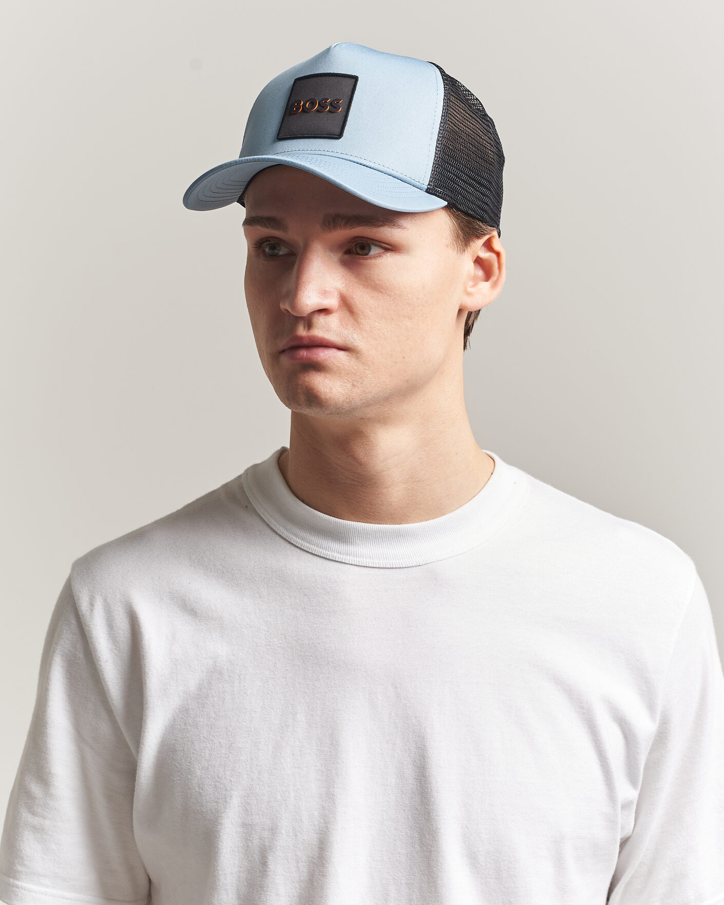 Men | Hats & Caps | BOSS ORANGE | Elliot Trucker Cap Light Blue