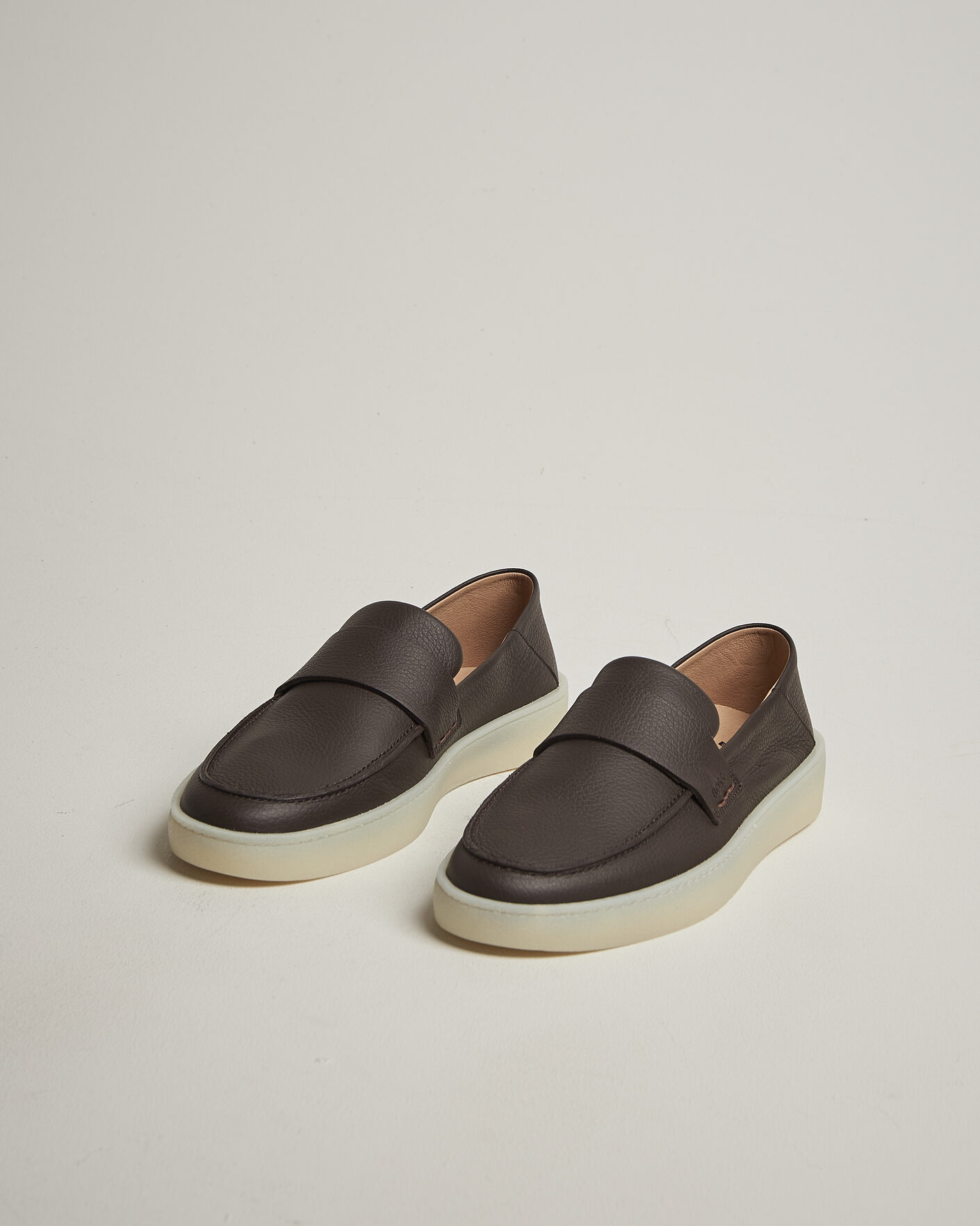 Men | Loafers | BOSS BLACK | Randal Leather Loafer Dark Brown