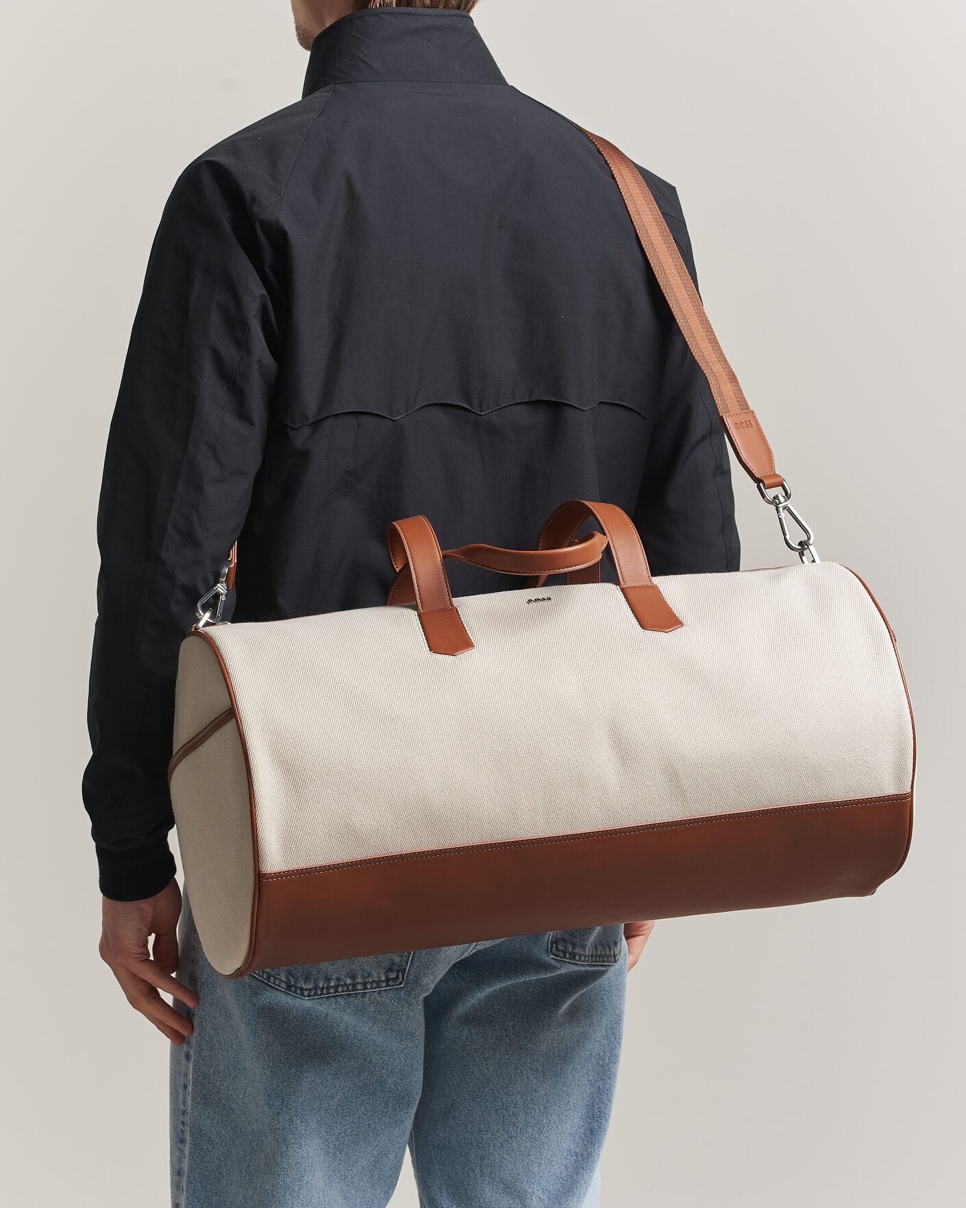 Men | Bags | BOSS BLACK | Dakkar Canvas Holdall Beige