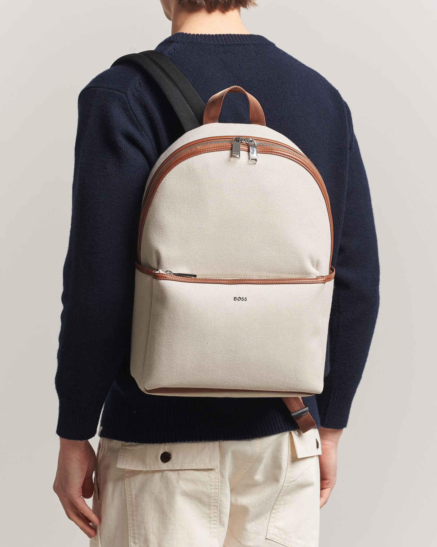 Men | Bags | BOSS BLACK | Dakkar Canvas Backpack Beige