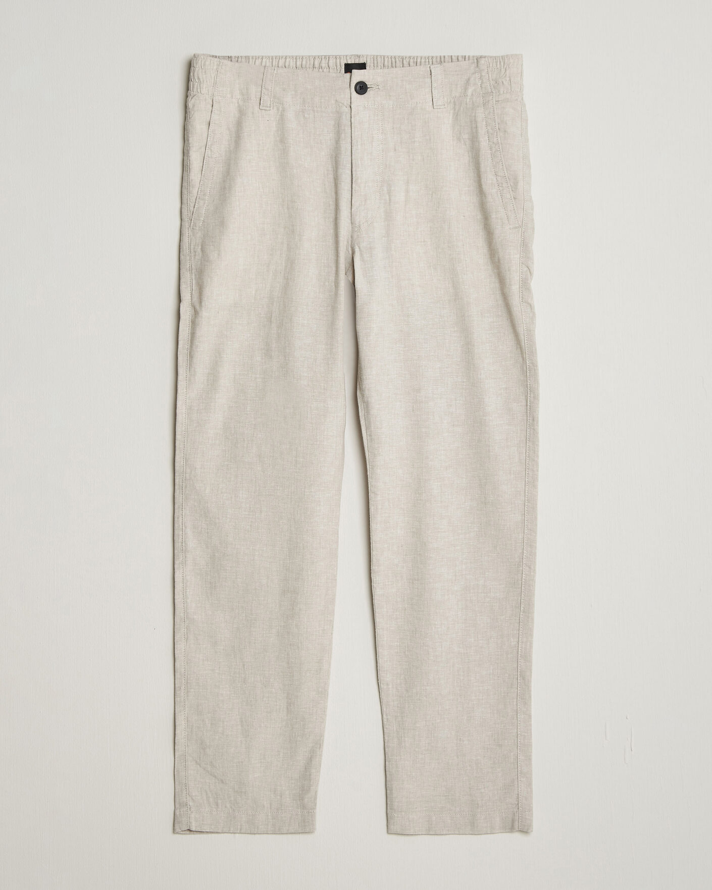 Men | Trousers | BOSS ORANGE | Sanderson Linen Pants Open Grey