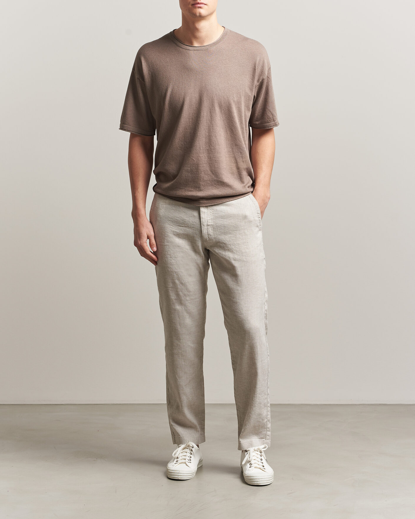 Men | Trousers | BOSS ORANGE | Sanderson Linen Pants Open Grey