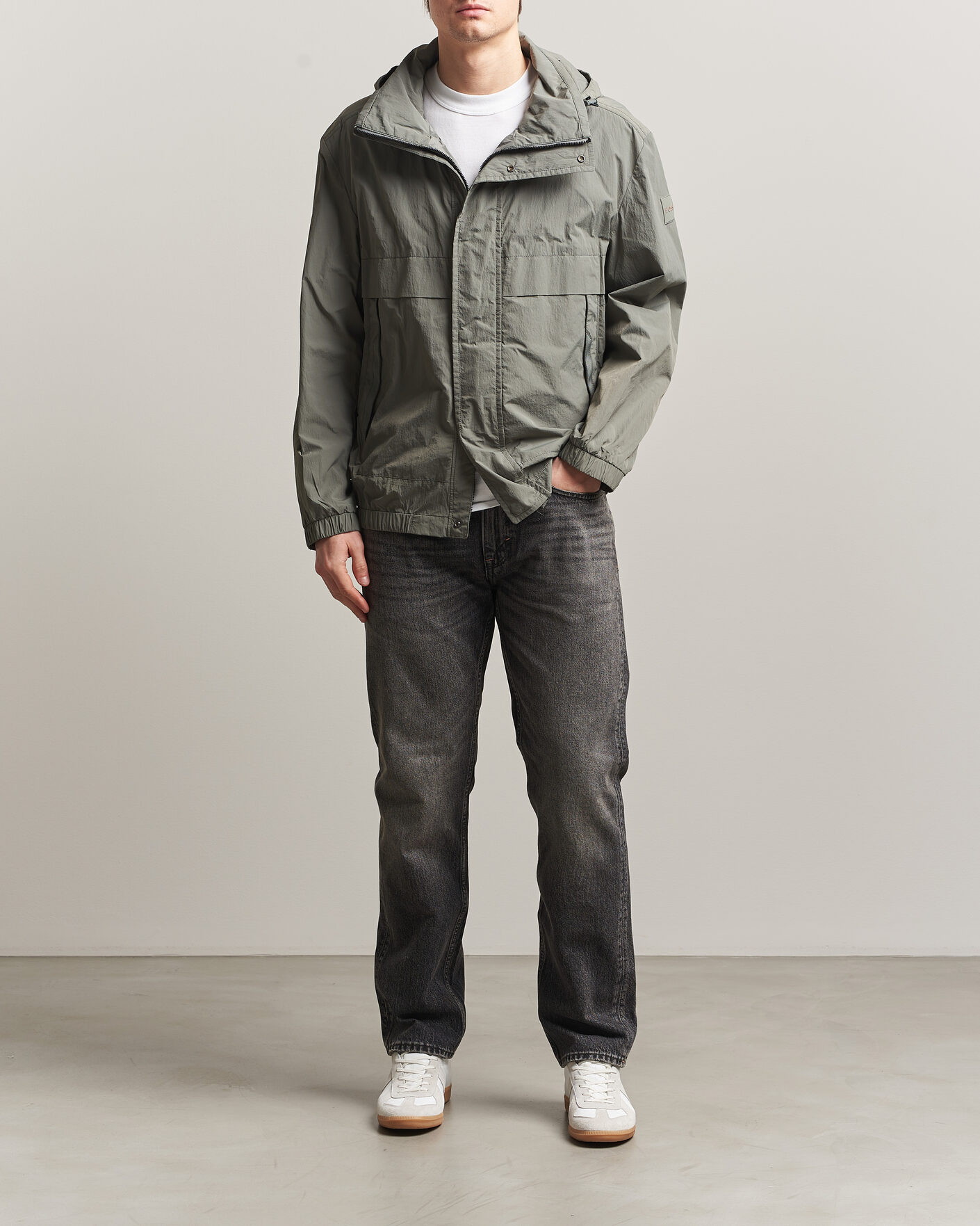 BOSS ORANGE Oberle Hooded Jacket Green at CareOfCarl.com