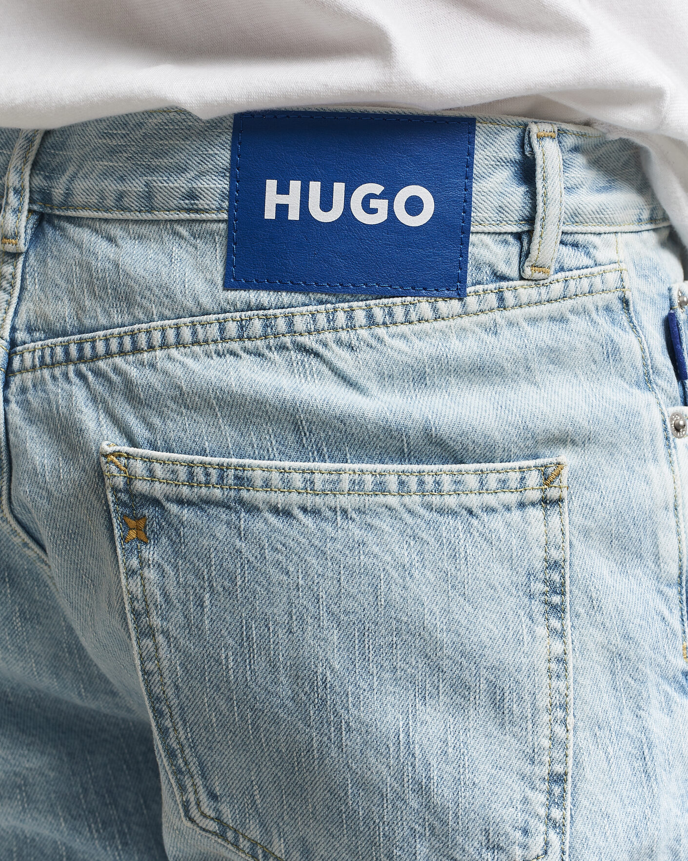 Men | Trousers | HUGO | Jonah Straight Fit Jeans Light Blue