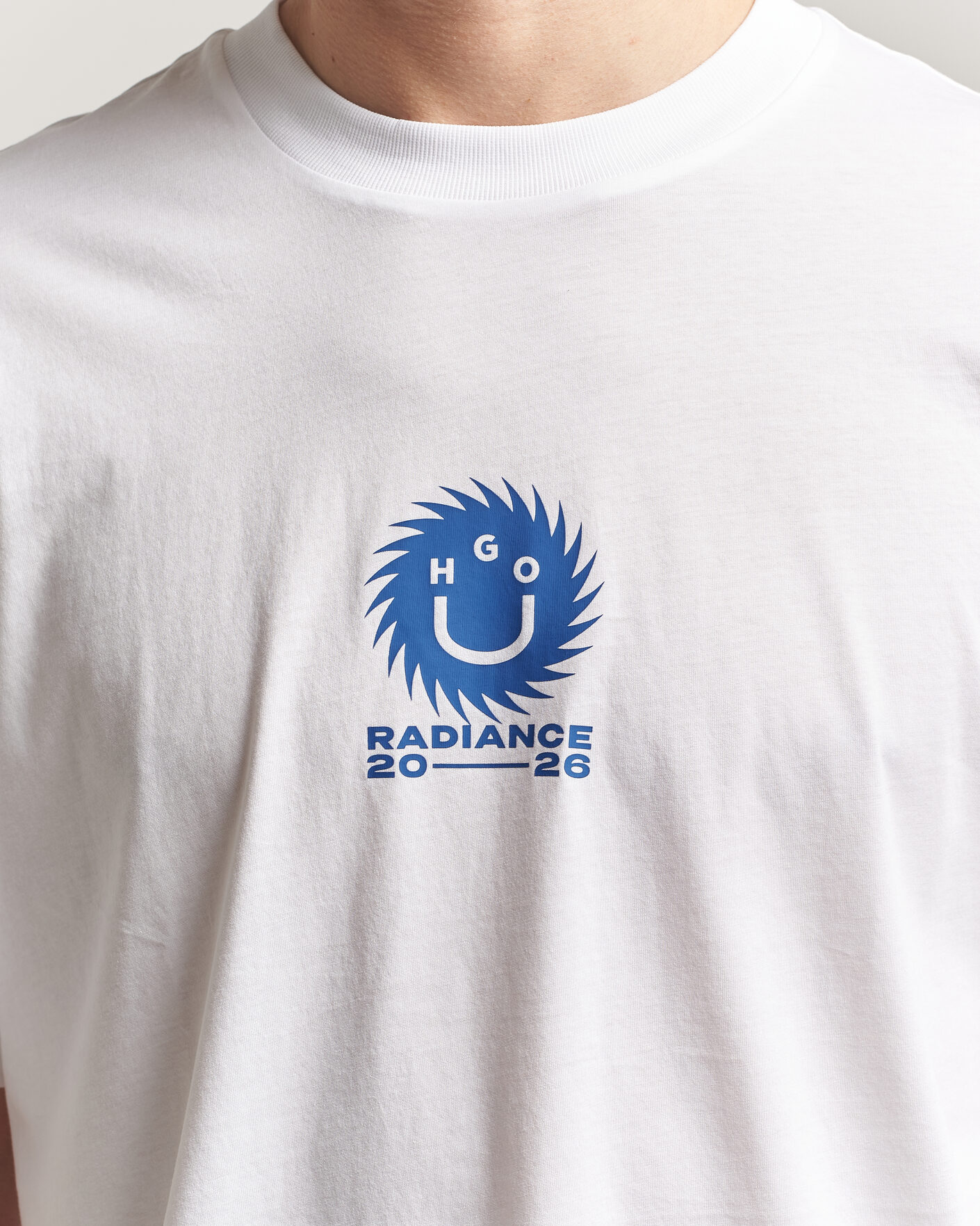 Men | T-Shirts | HUGO | Nunarix Printed Crew Neck T-Shirt White