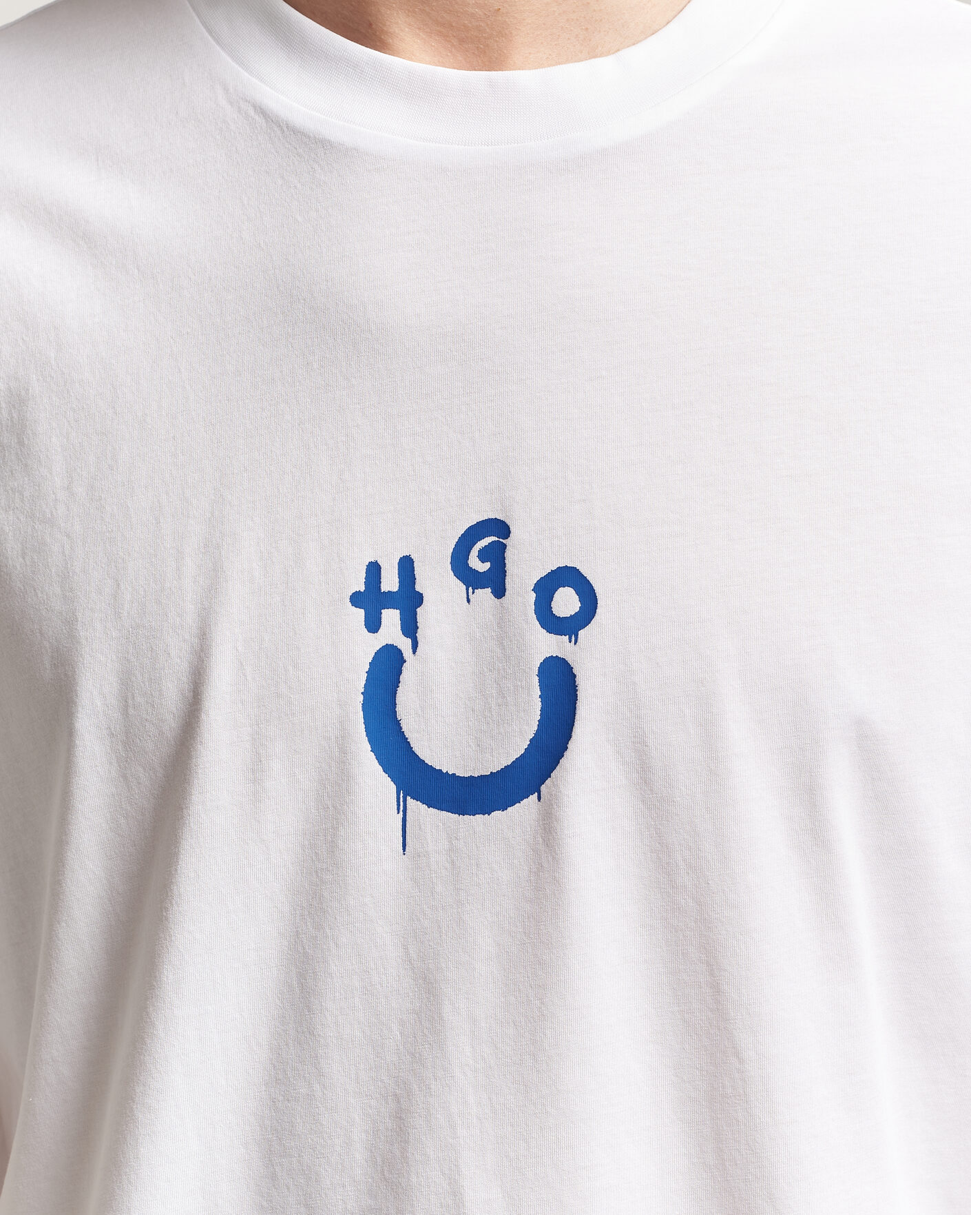 Men | T-Shirts | HUGO | Norizom Printed Crew Neck T-Shirt White