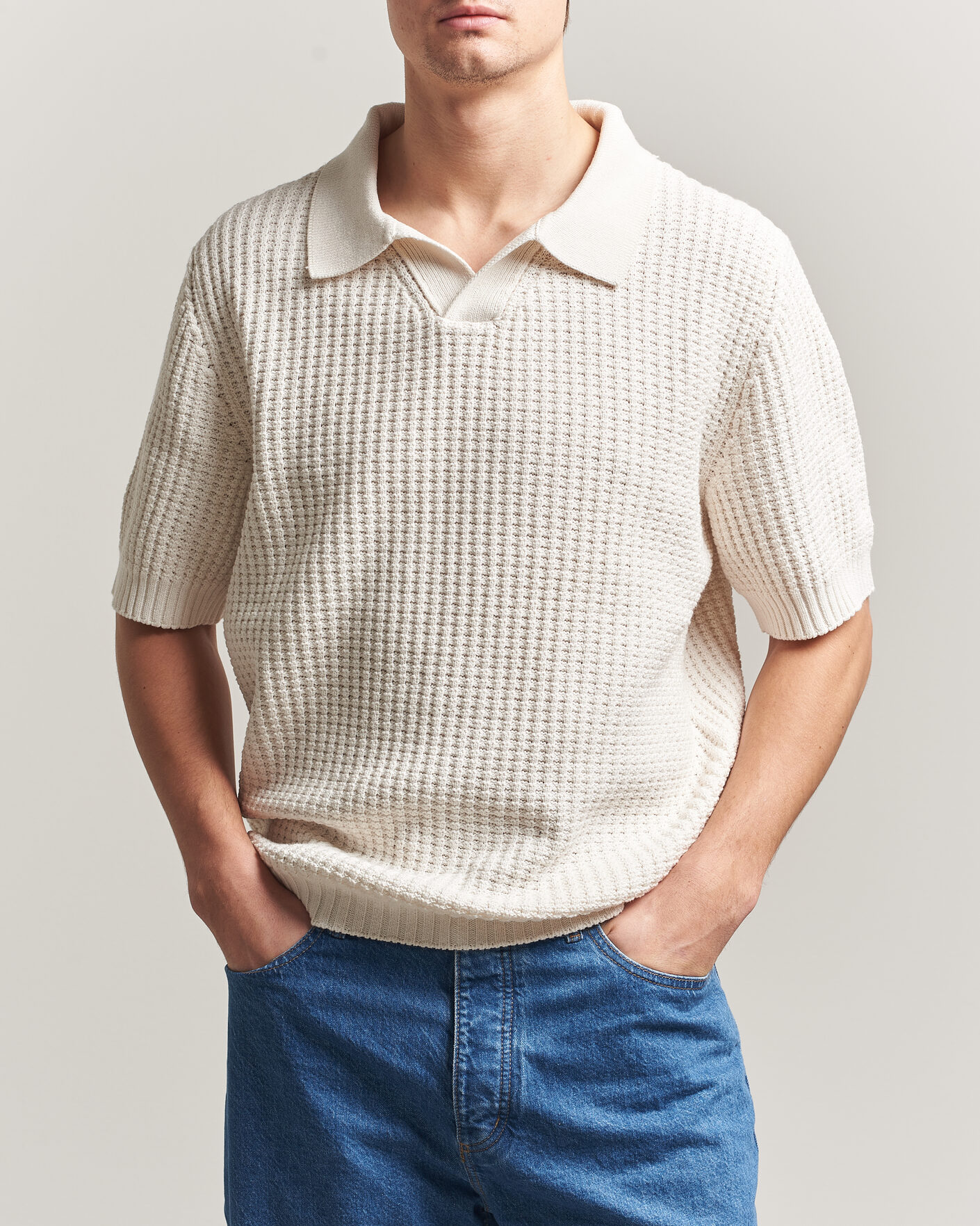 Men | Polo Shirts | HUGO | Spero Knitted Polo Open White