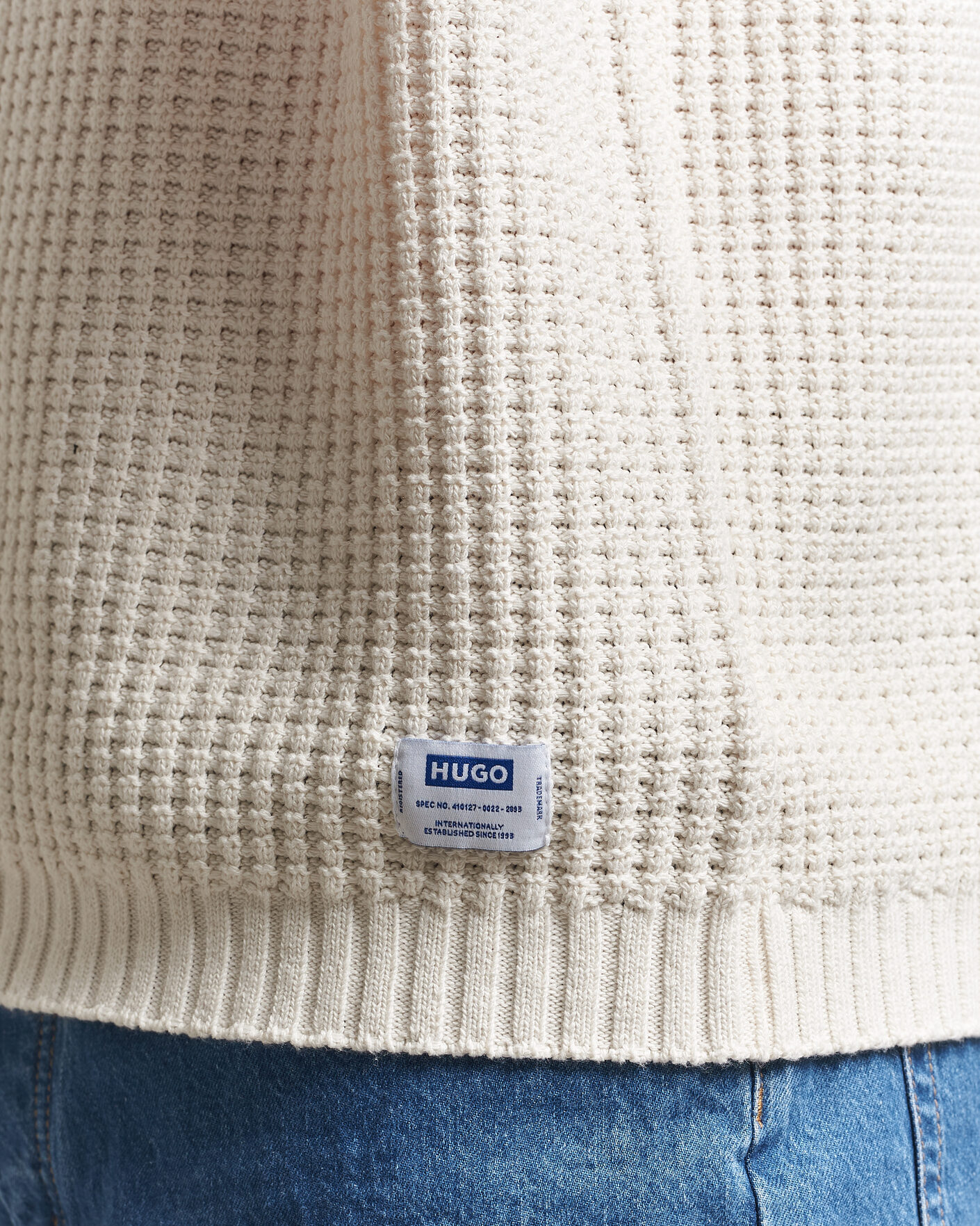 Men | Polo Shirts | HUGO | Spero Knitted Polo Open White