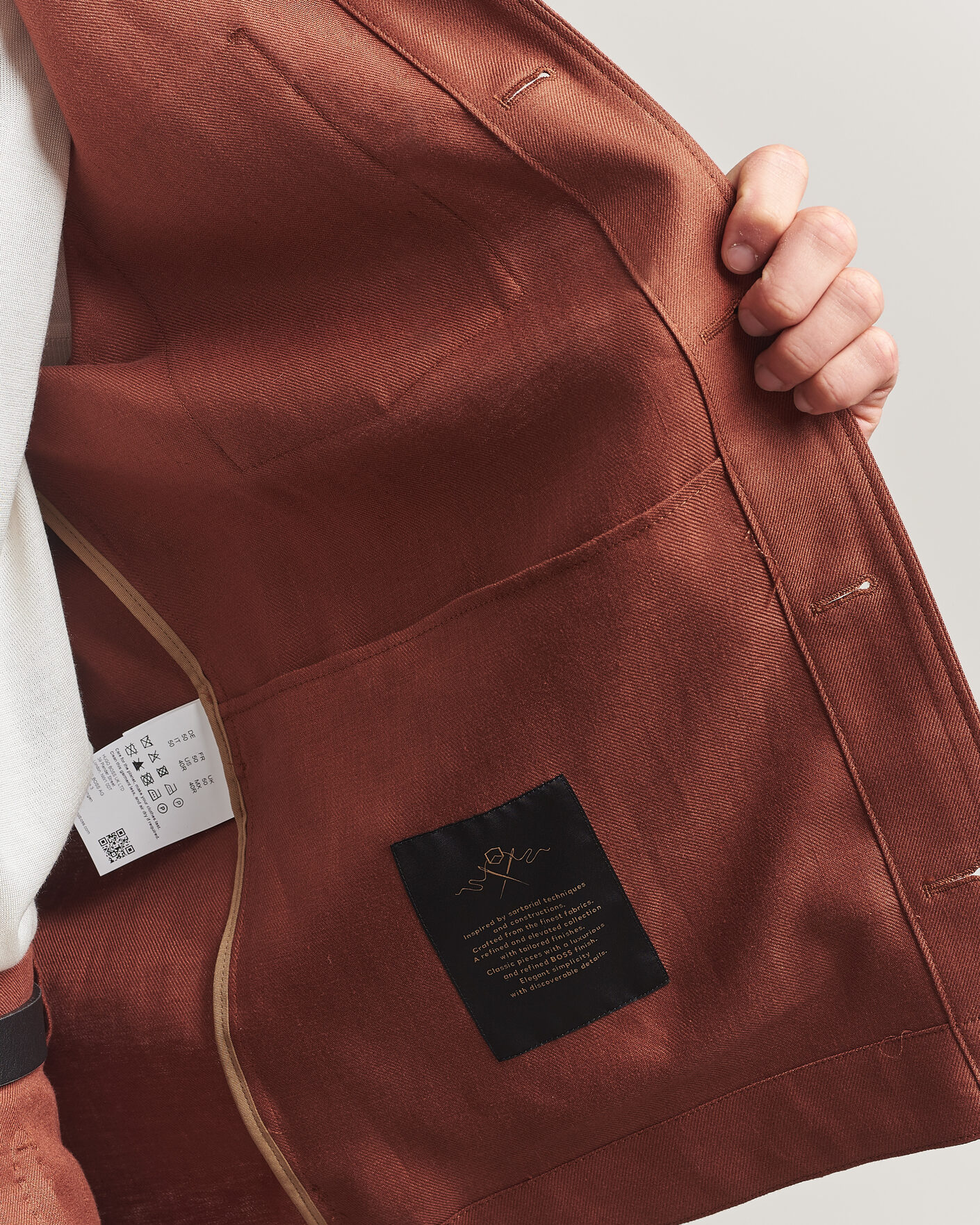 Men | Shirts | BOSS CAMEL | Corvin Linen Overshirt Medium Brown