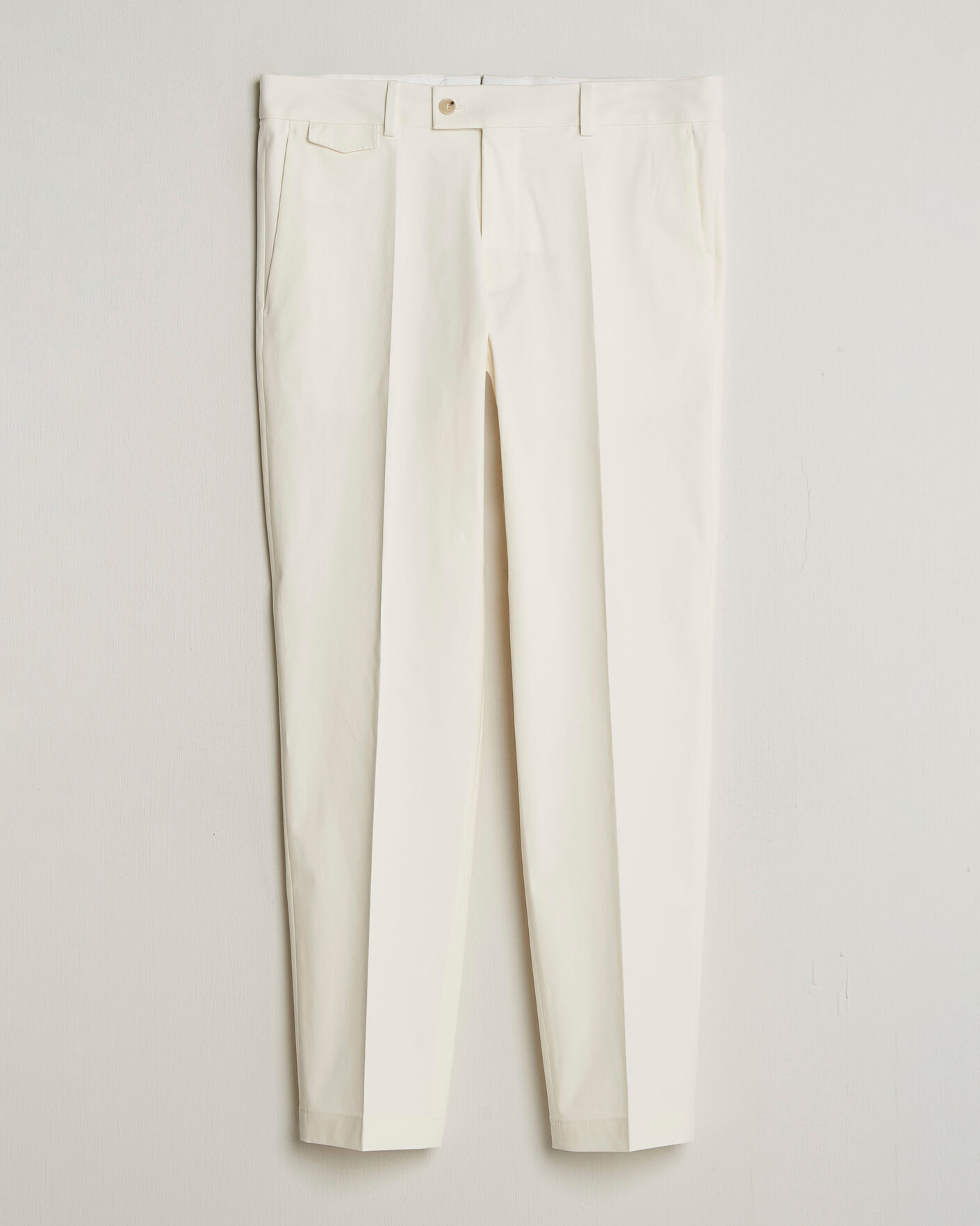 Men | Trousers | BOSS CAMEL | Peet Cotton Pleated Trousers Open White