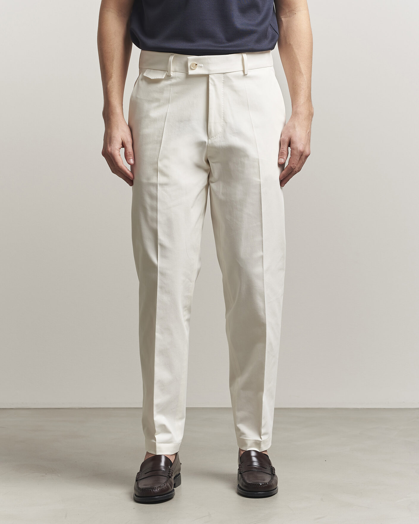 Polo Ralph Lauren Pleated Cotton Twill Chinos Deckwash White at