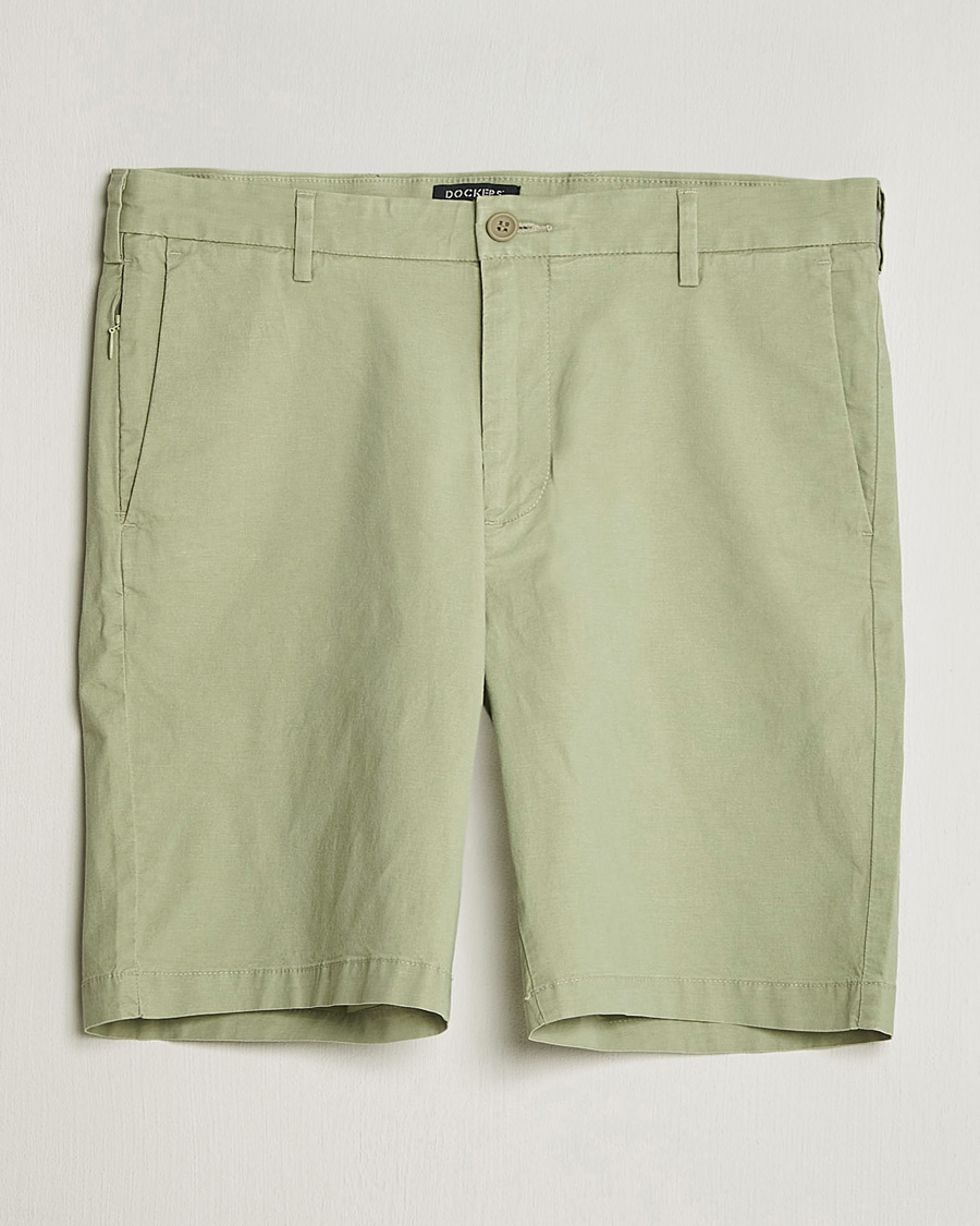 Men | Shorts | Dockers | Slim Cotton/Linen Shorts Tea