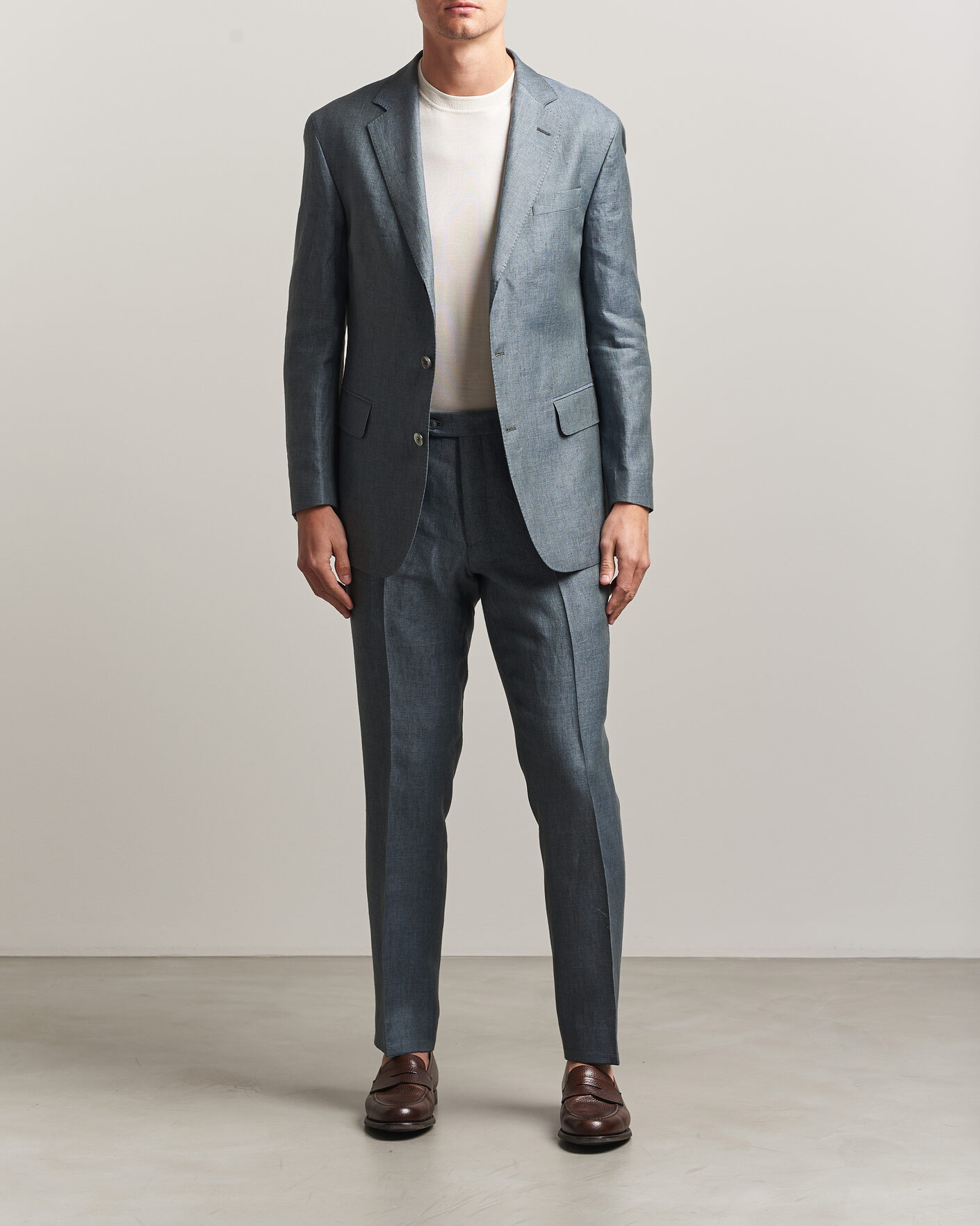 Men | Blazers | Oscar Jacobson | Robert Linen Blazer Olive