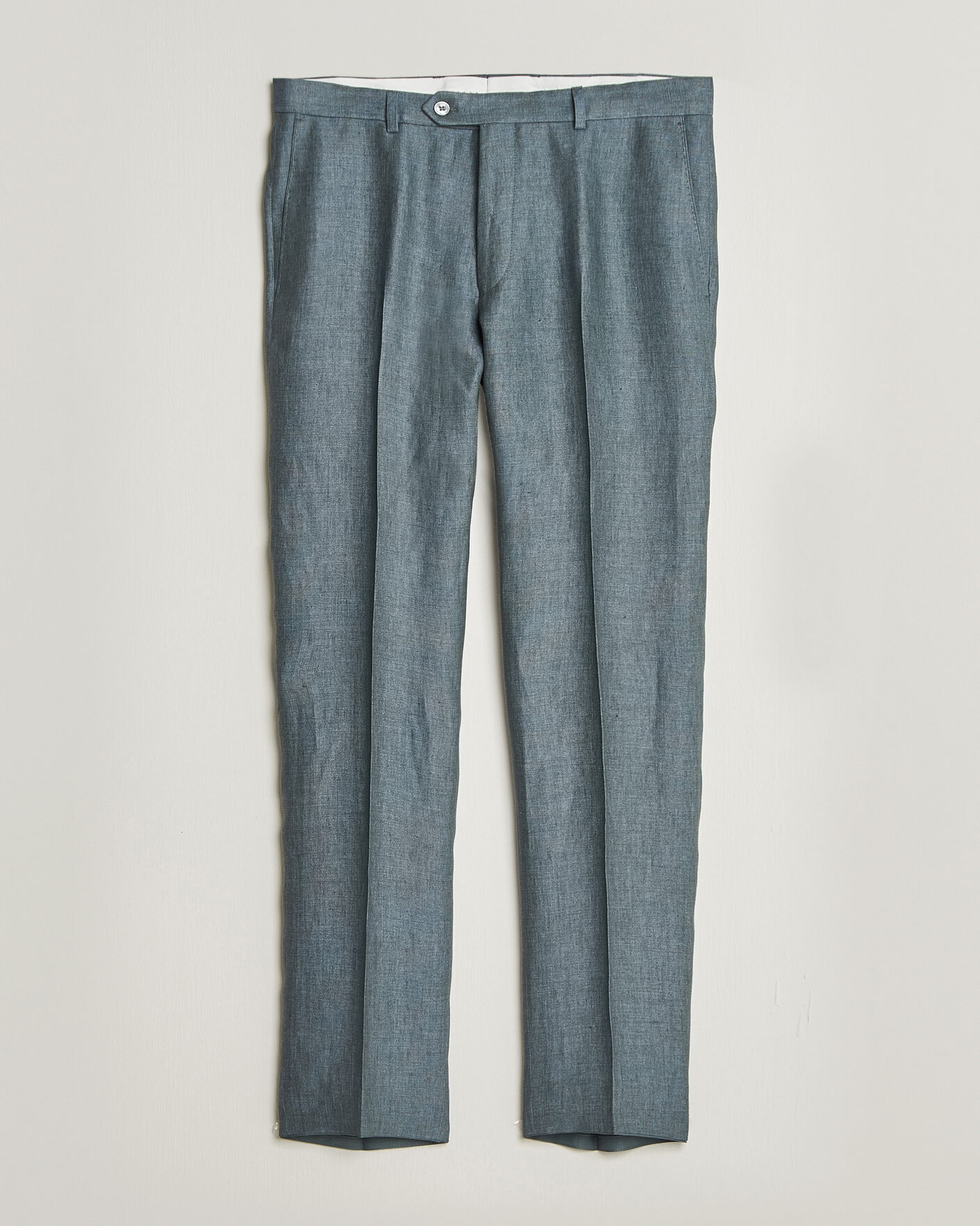 Men | Trousers | Oscar Jacobson | Dandy Linen Trousers Green
